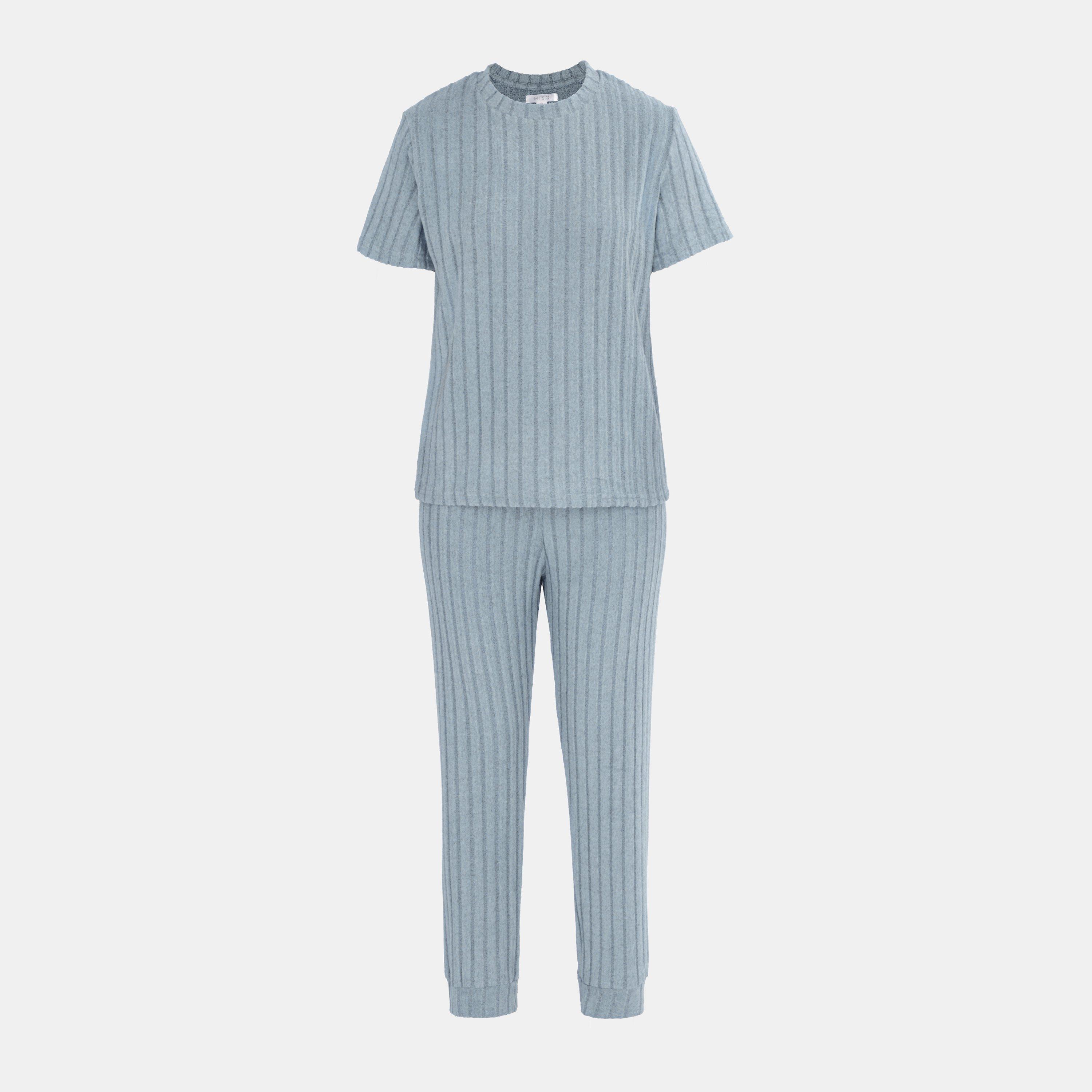 Miso Women's Short Sleeve Pajamas Set - Grey - 8 (XS)