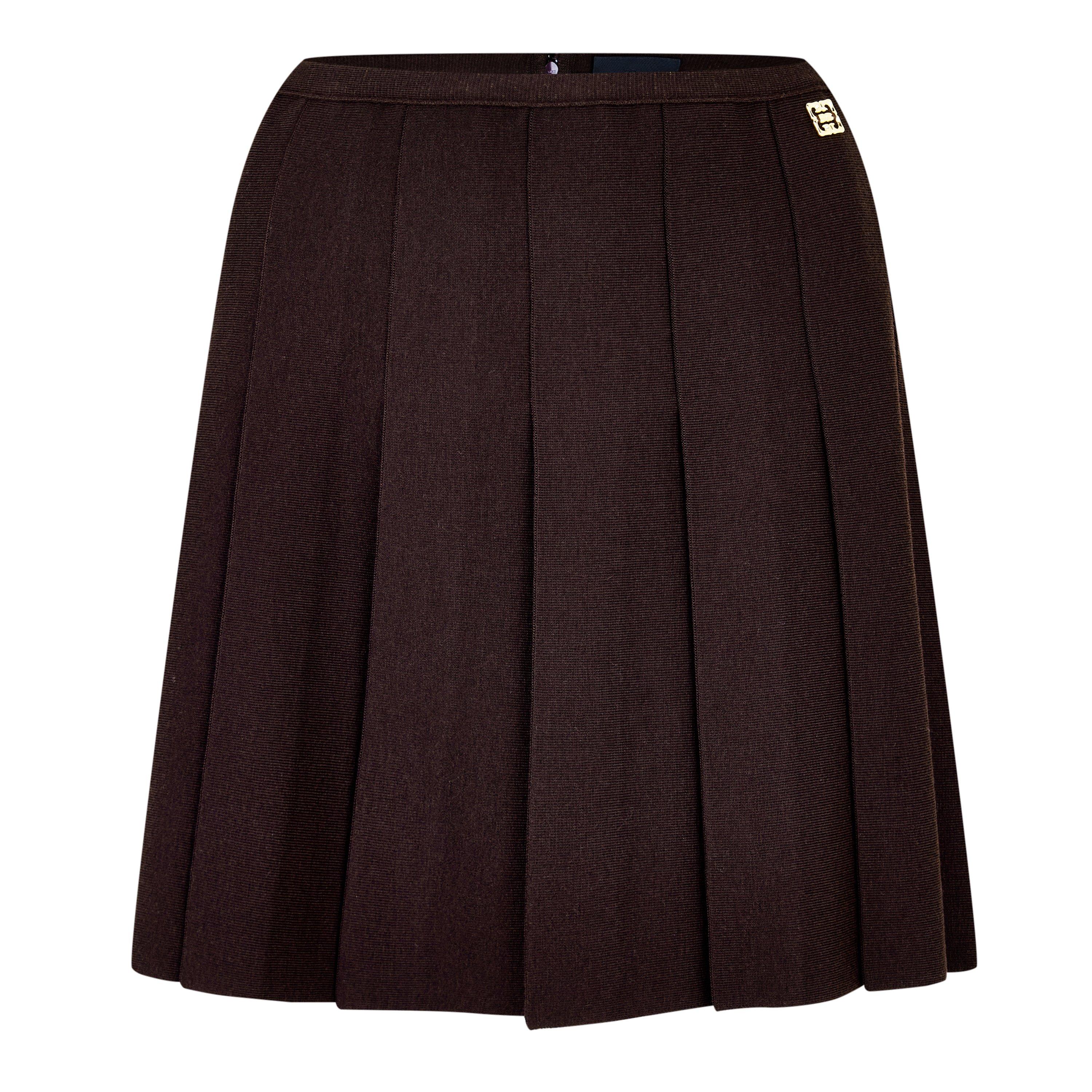 Givenchy Women's Russet Brown Pleated Mini Skirt - 12 (M)