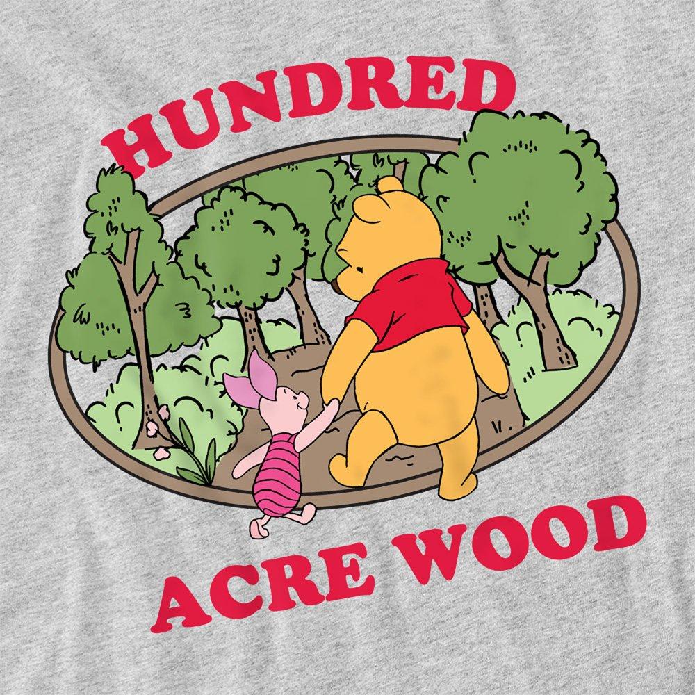 Light Grey - Disney - Winnie The Pooh Hundred Acre Wood Badge T-Shirt A - 2
