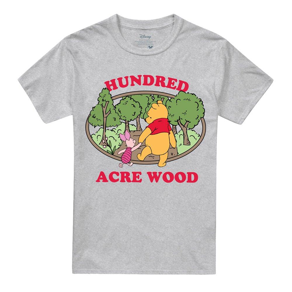 Light Grey - Disney - Winnie The Pooh Hundred Acre Wood Badge T-Shirt A - 4