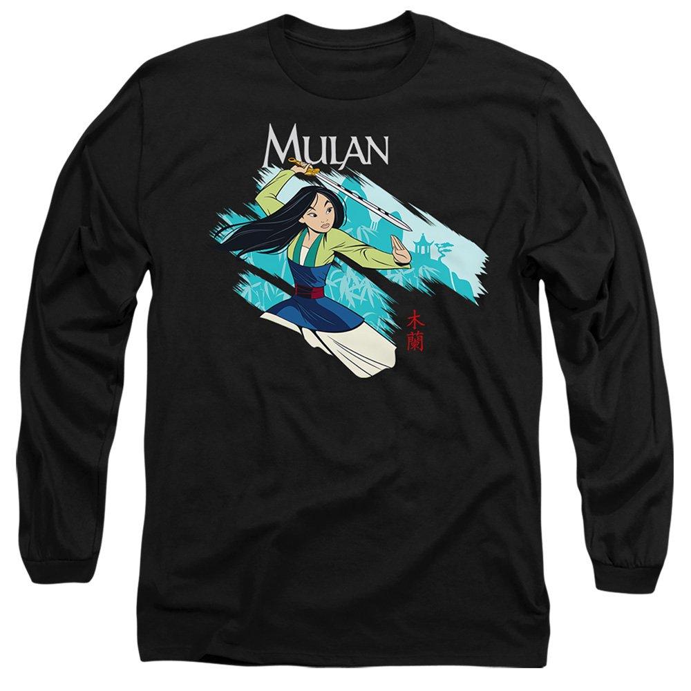 Black - Disney - Mulan Sword in the Wind Long Sleeve T-Shirt Black - 1