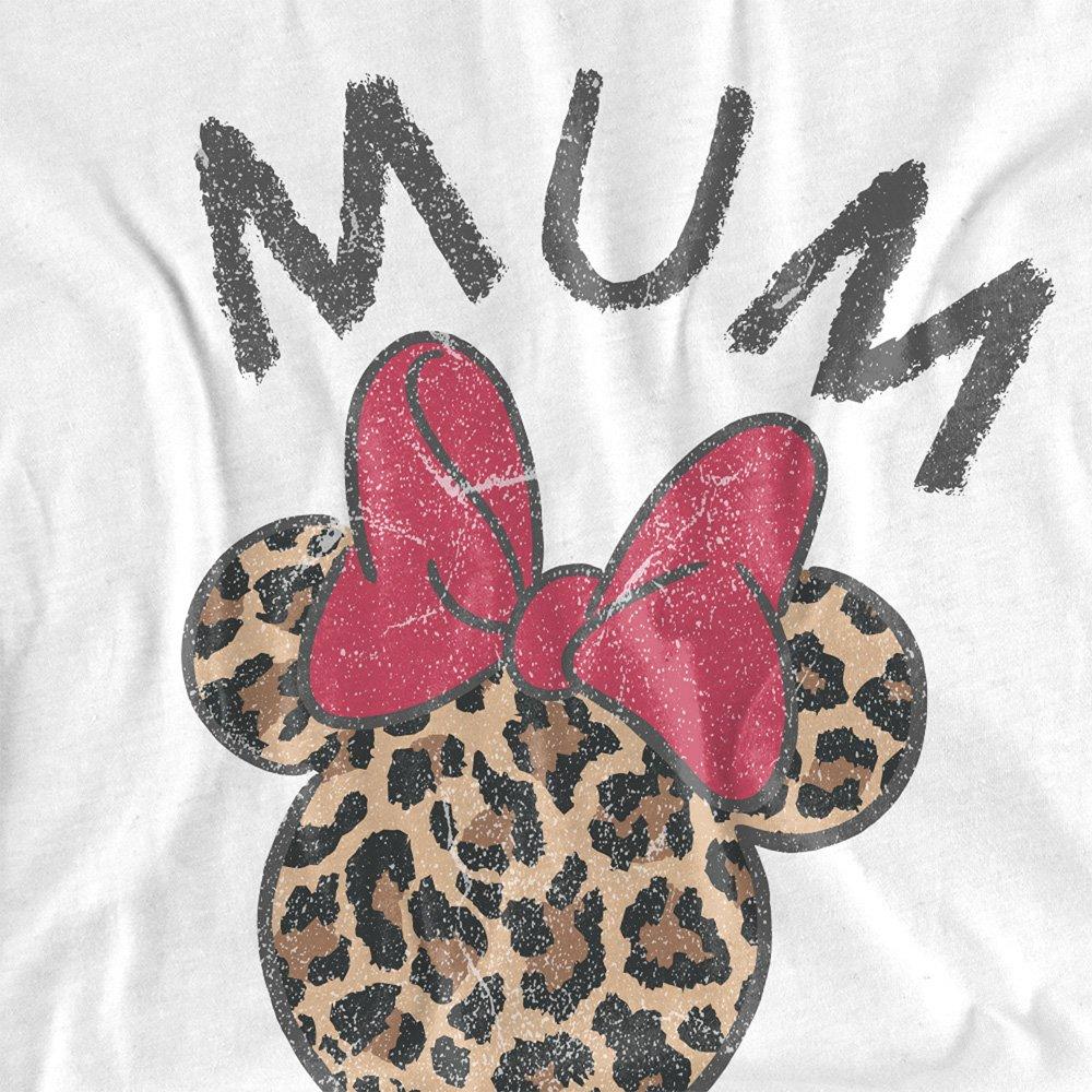White - Disney - Minnie Mouse Mothers Day Leopard Print Mum Long S - 2