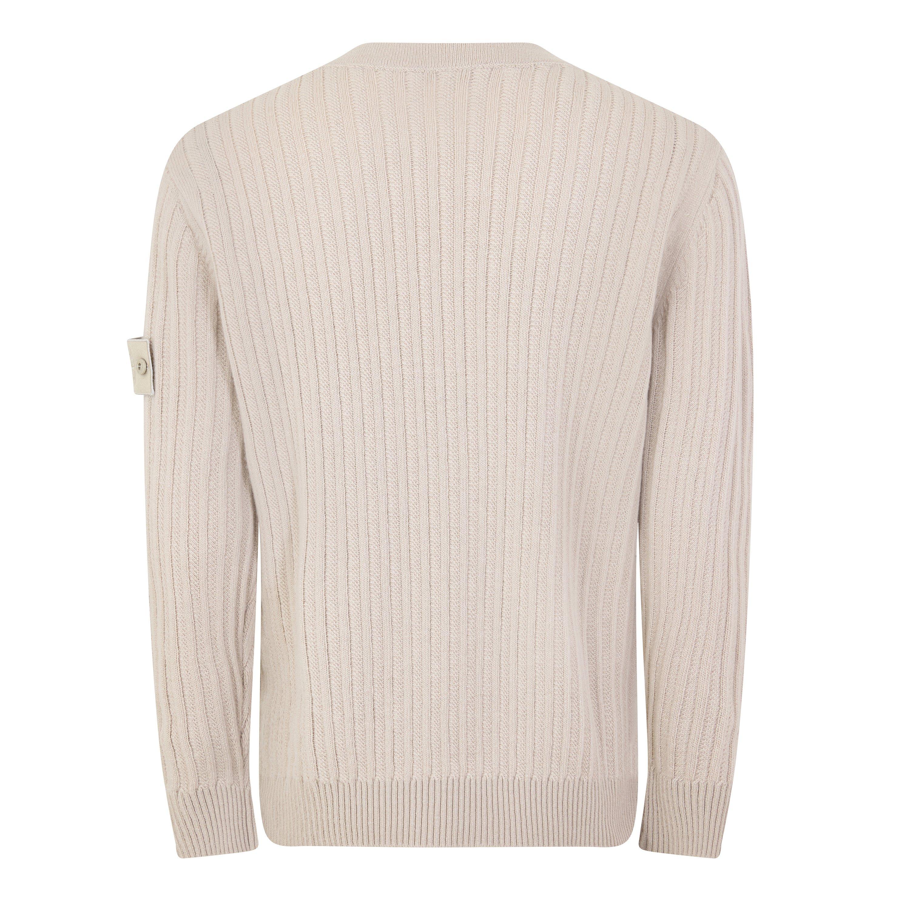 Beige V0090 - Stone Island - Men's GH Rib Crew Wool Jumper - 2