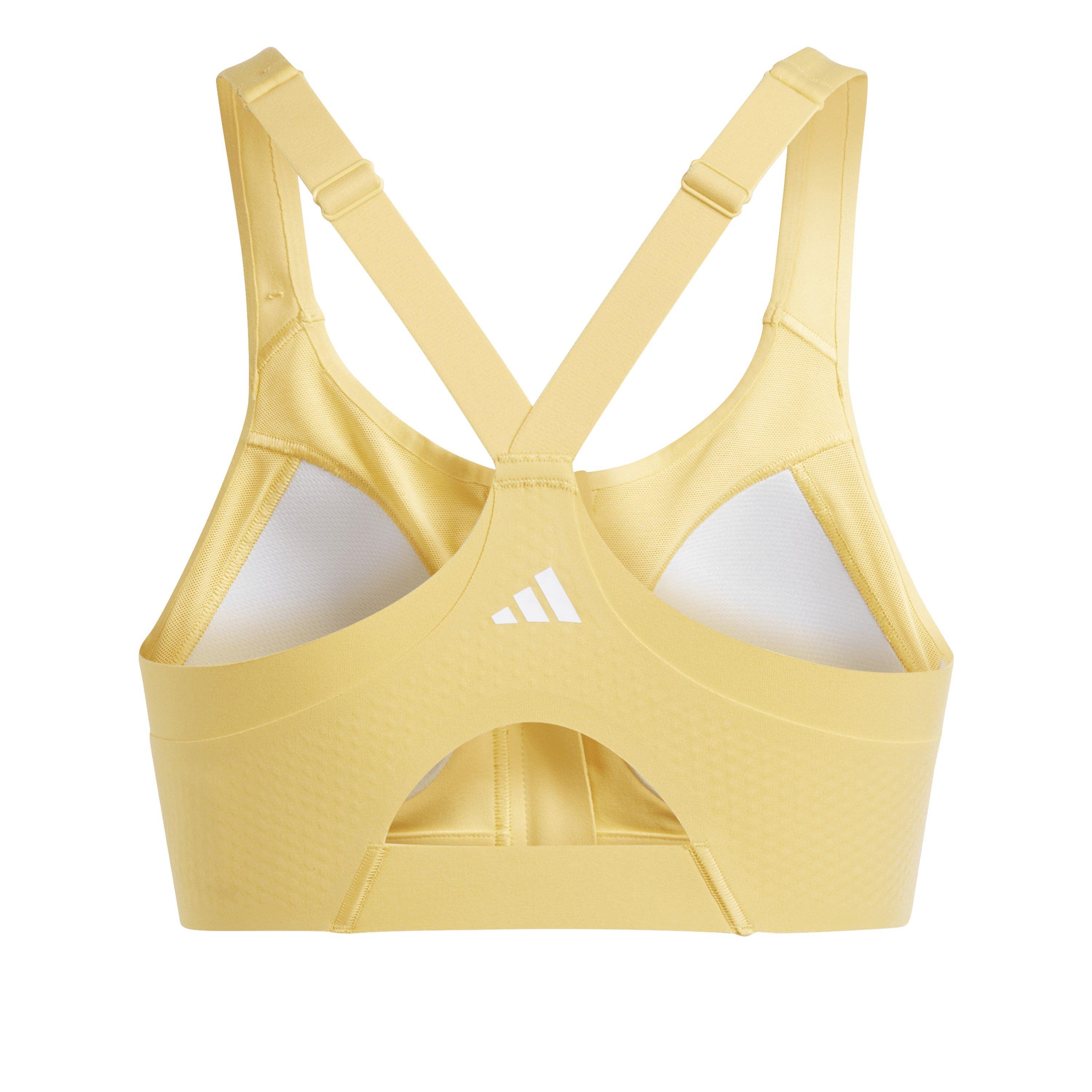 Gelb - adidas - Tlrdim Lux Zip High Impact Sports Bra Womens - 2