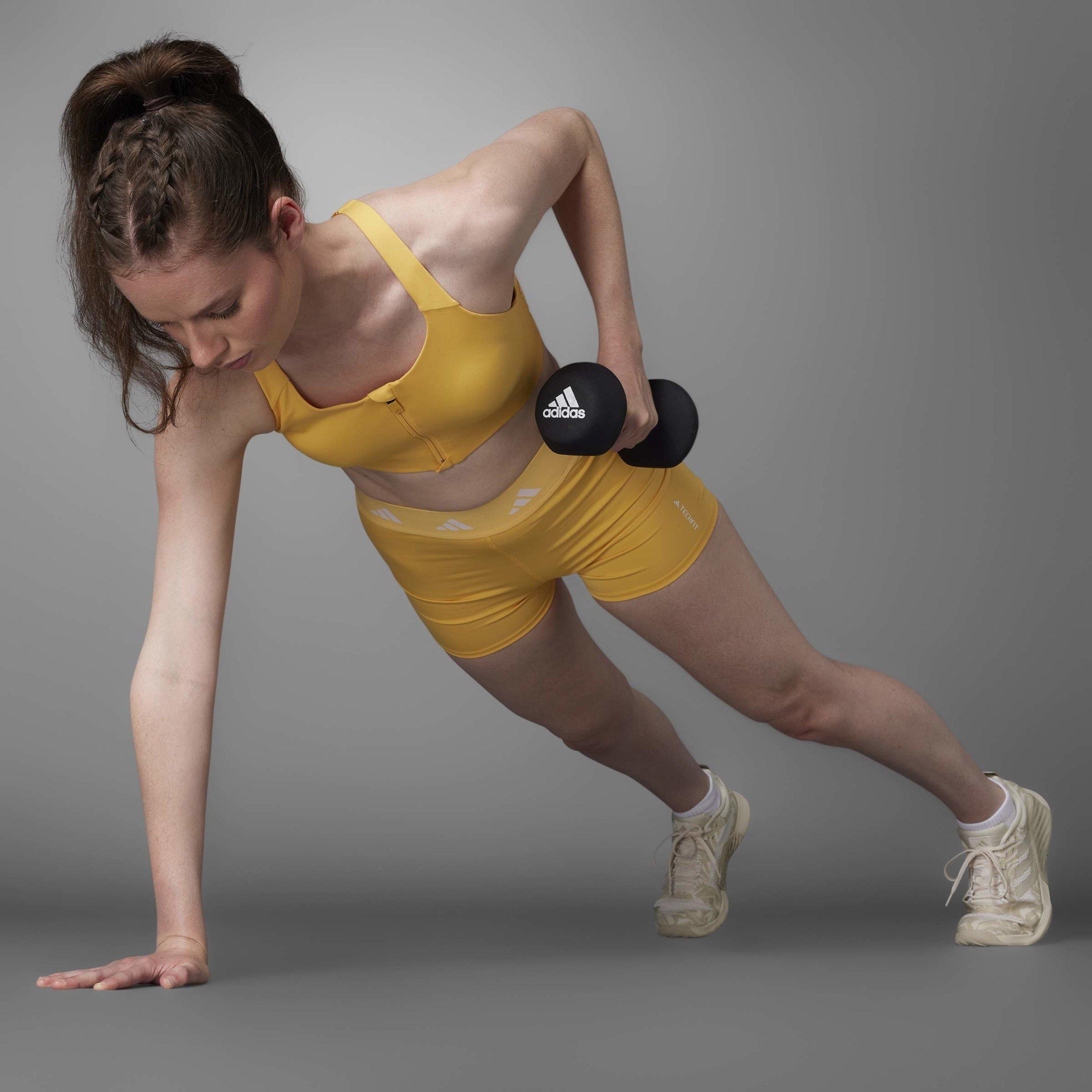 Gelb - adidas - Tlrdim Lux Zip High Impact Sports Bra Womens - 11