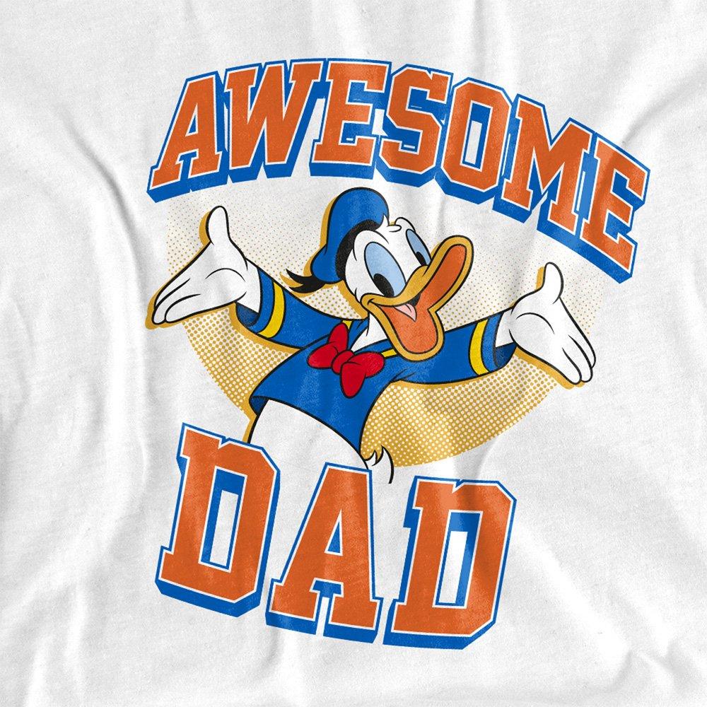 White - Disney - Donald Duck Awesome Dad Donald Long Sleeve T-Shirt - 2