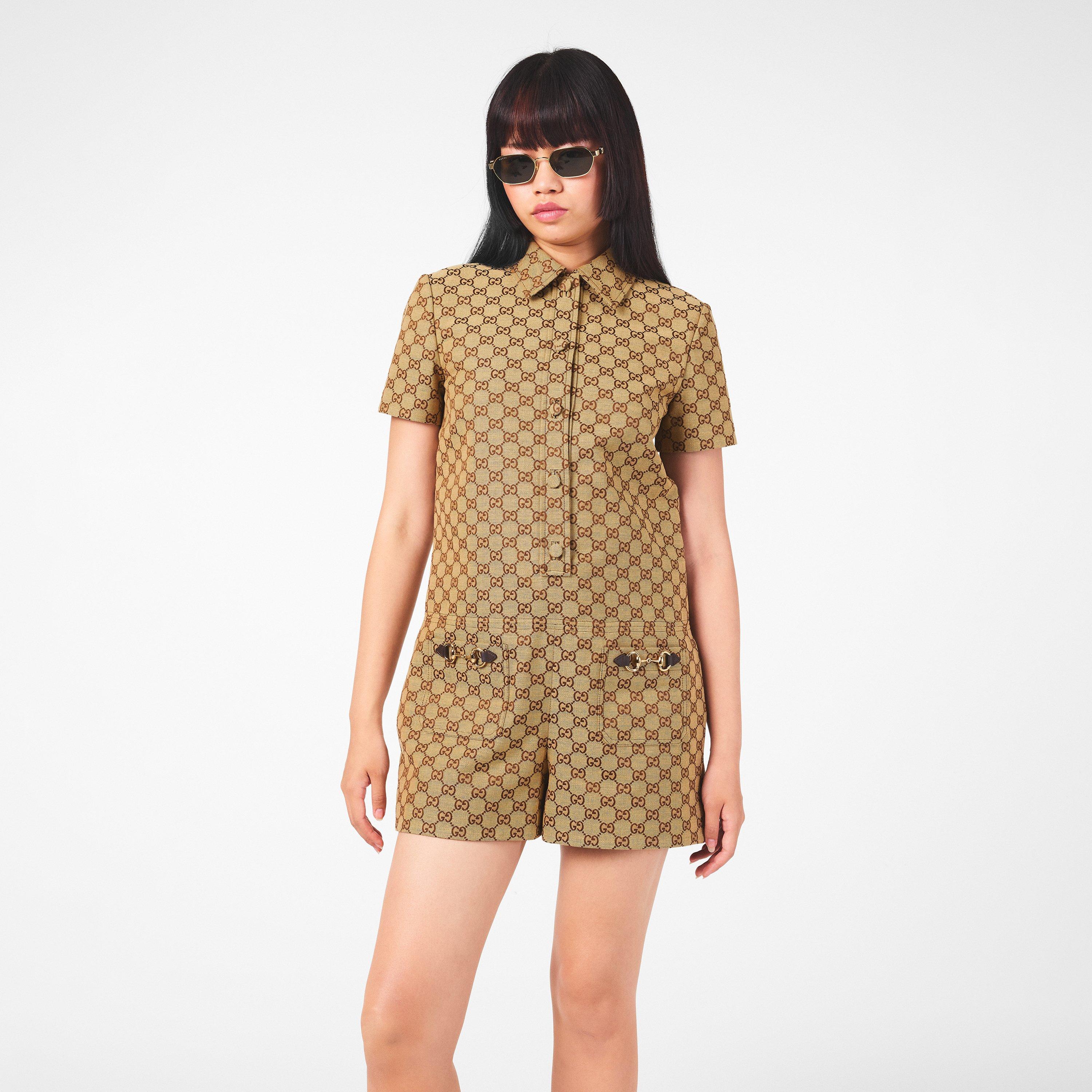 Camel/Ebony - Gucci - Women's Jumpsuit - 3