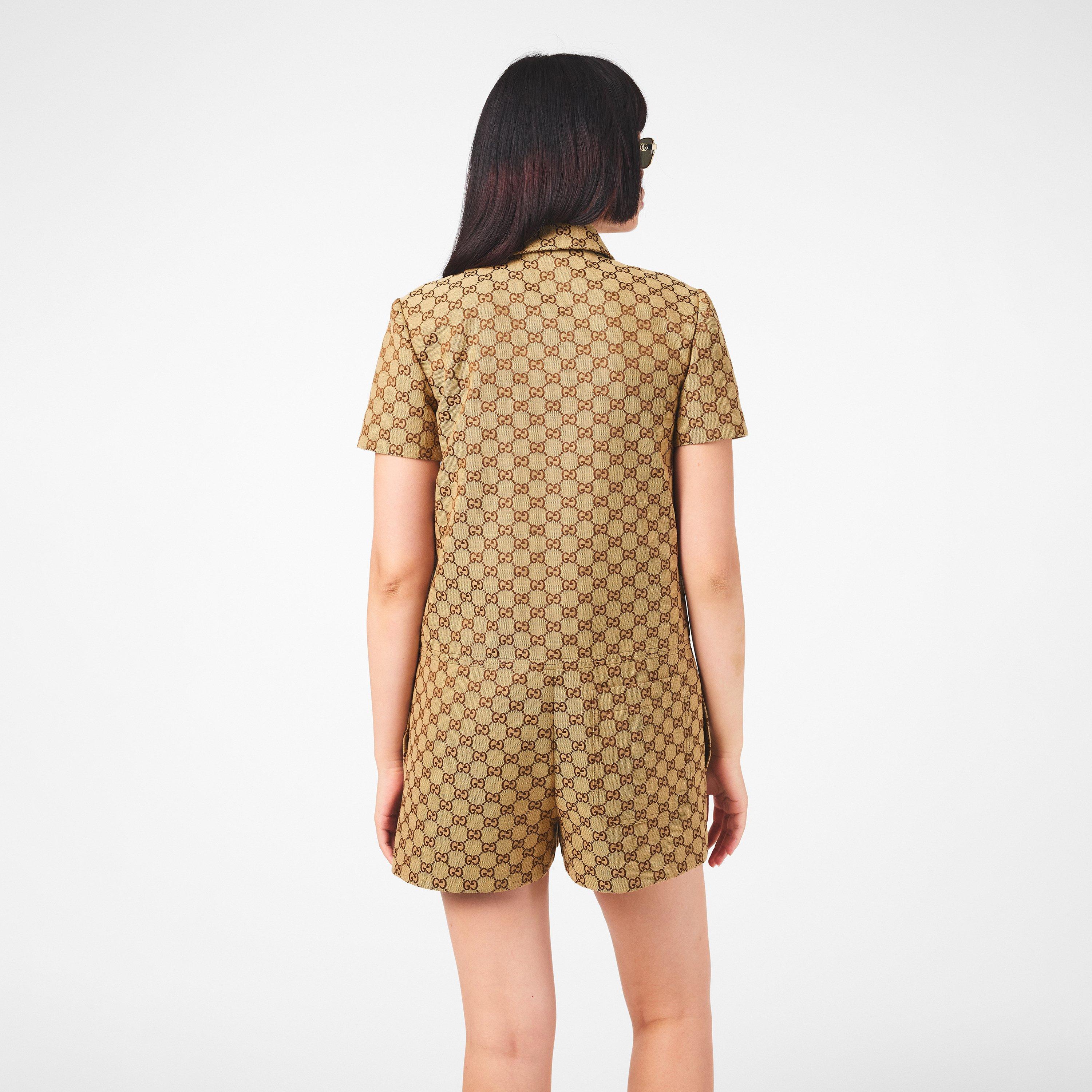 Camel/Ebony - Gucci - Women's Jumpsuit - 4