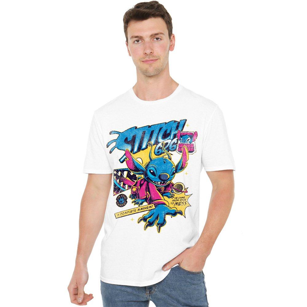 Disney Men's Lilo And Stitch 626 Comic T-Shirt White - XXL
