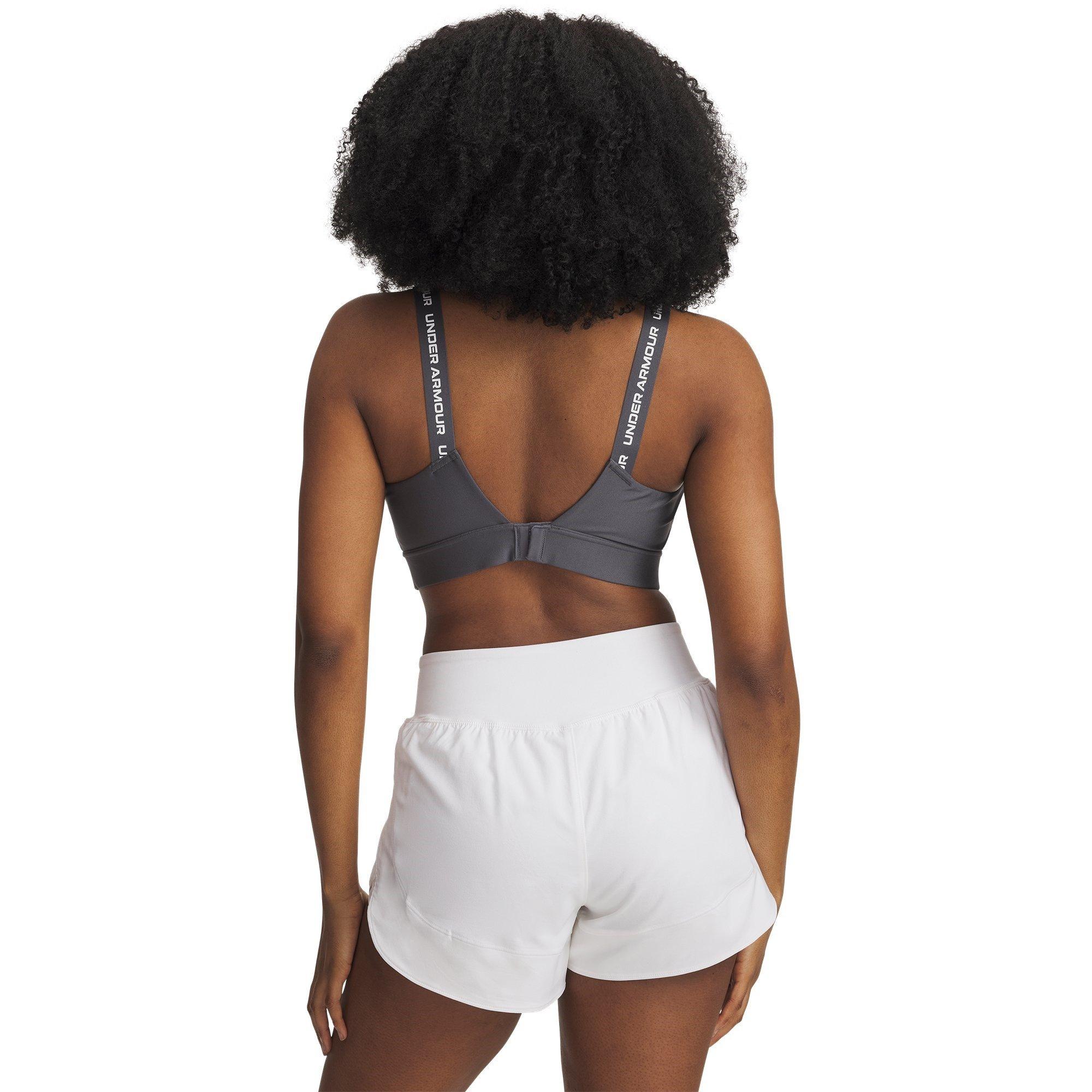 Grey - Under Armour - Women's Infinity Medium Impact Sports Bra - 3