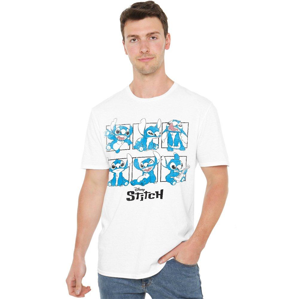White - Disney - Lilo And Stitch Graphic Blocks T-Shirt White - 1