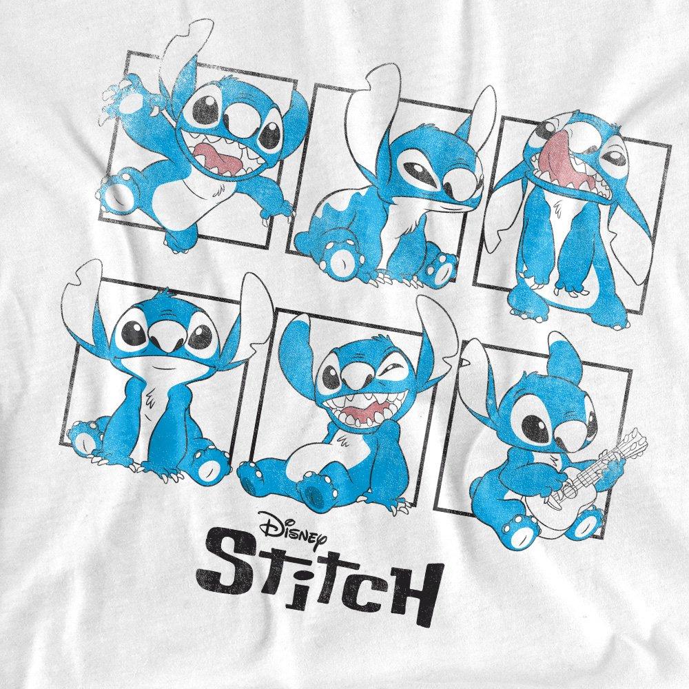 White - Disney - Lilo And Stitch Graphic Blocks T-Shirt White - 2