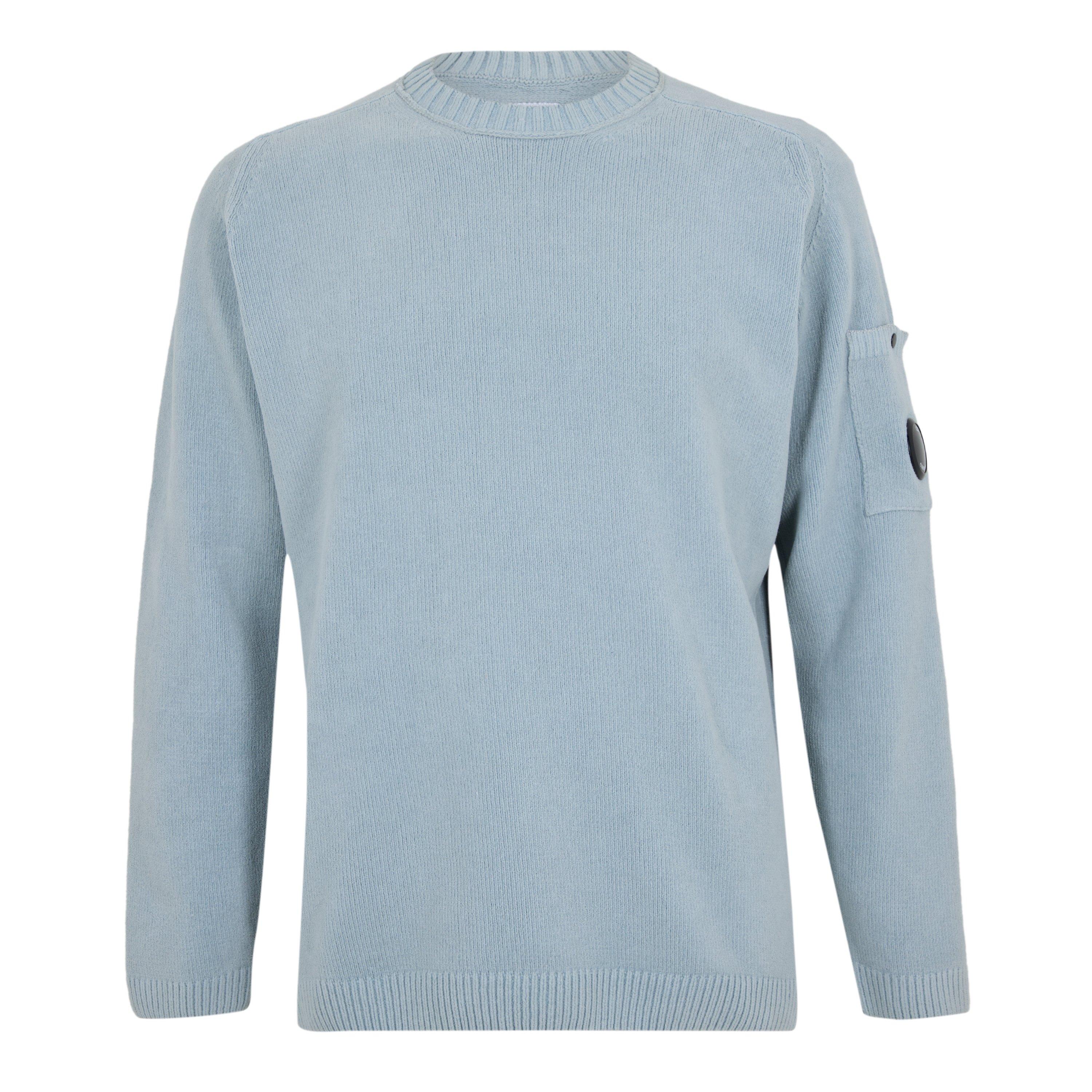 Cp Company Men's Silver Blue 809 Chenille Sweatshirt - 2XL (54)