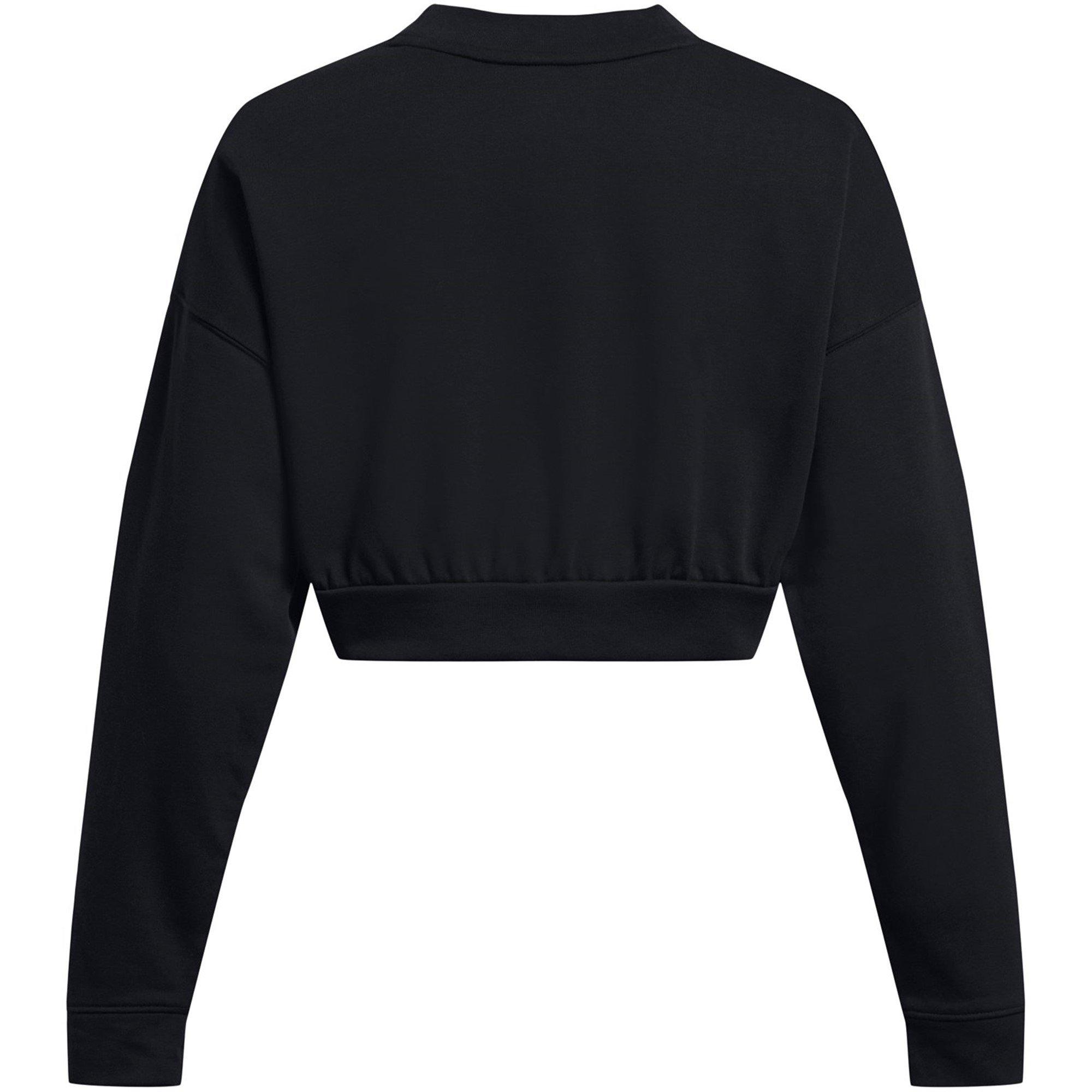 Black - Under Armour - Women's Rival Terry Crew Cropped Sweatshirt - 2