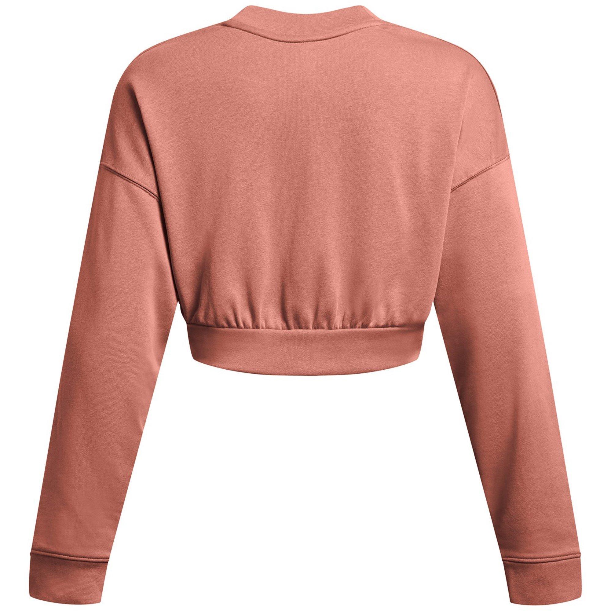 Pink - Under Armour - Rival Terry Crew Cropped Sweatshirt - 4