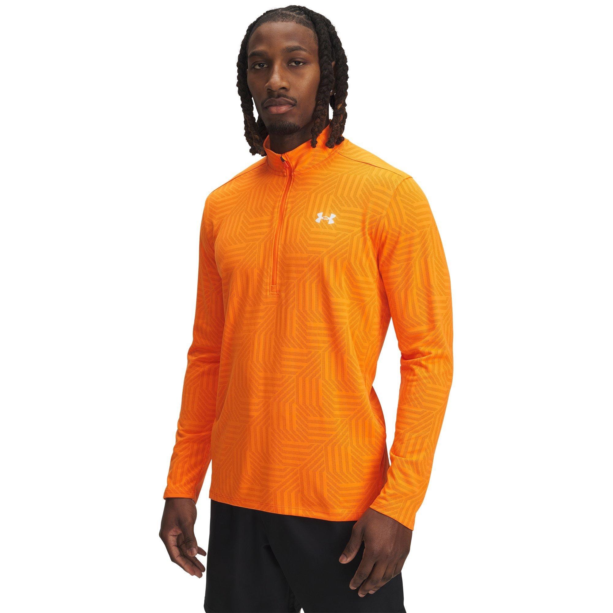 Under Armour Men's Tech Geotessa 1/4 Zip Fleece - Orange - 2XL