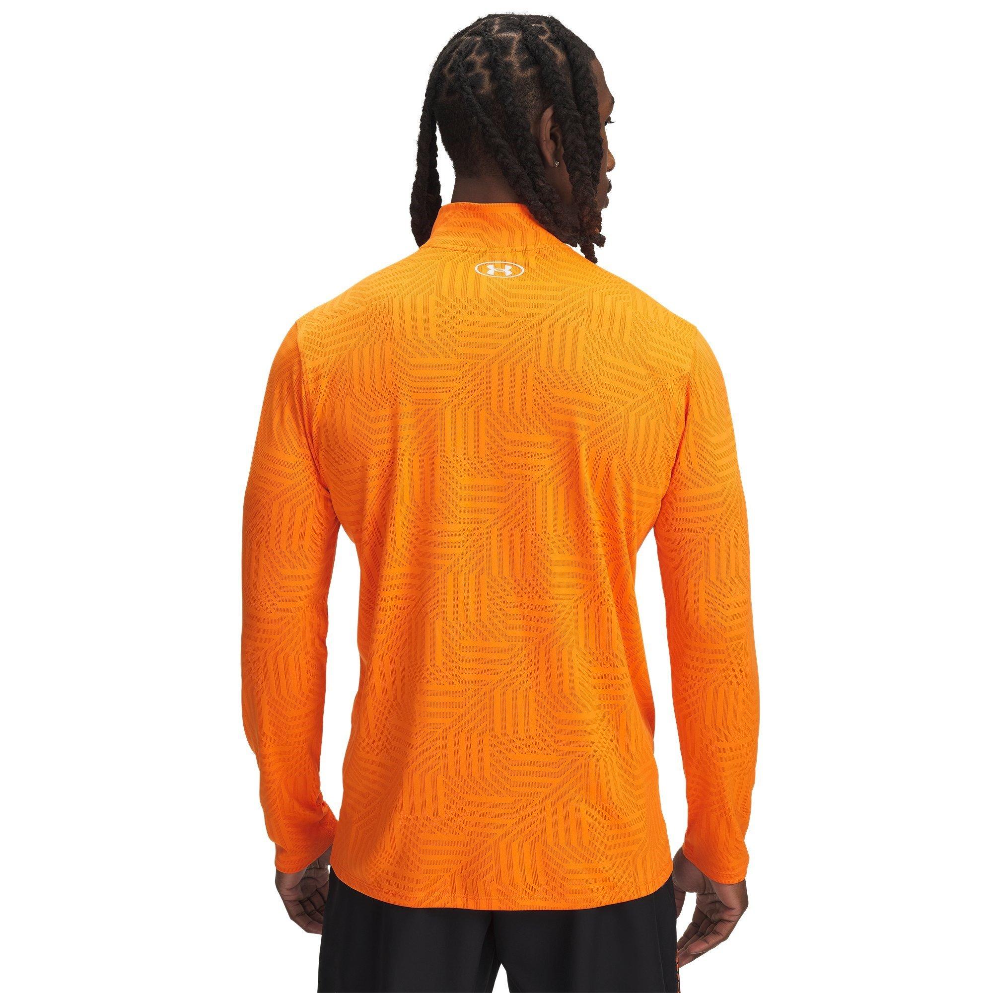 Orange - Under Armour - Men's Tech Geotessa 1/4 Zip Fleece - 2