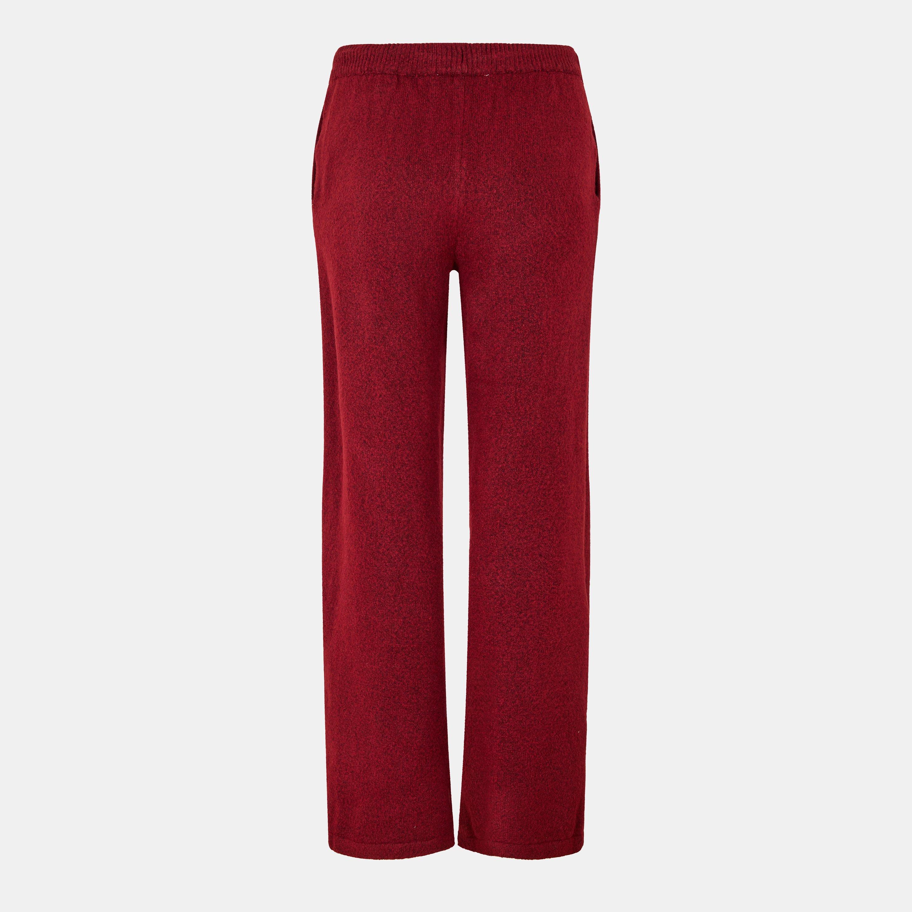 Burgundy - The Couture Club - Women's CTRE Jog Knitted Trousers - 2