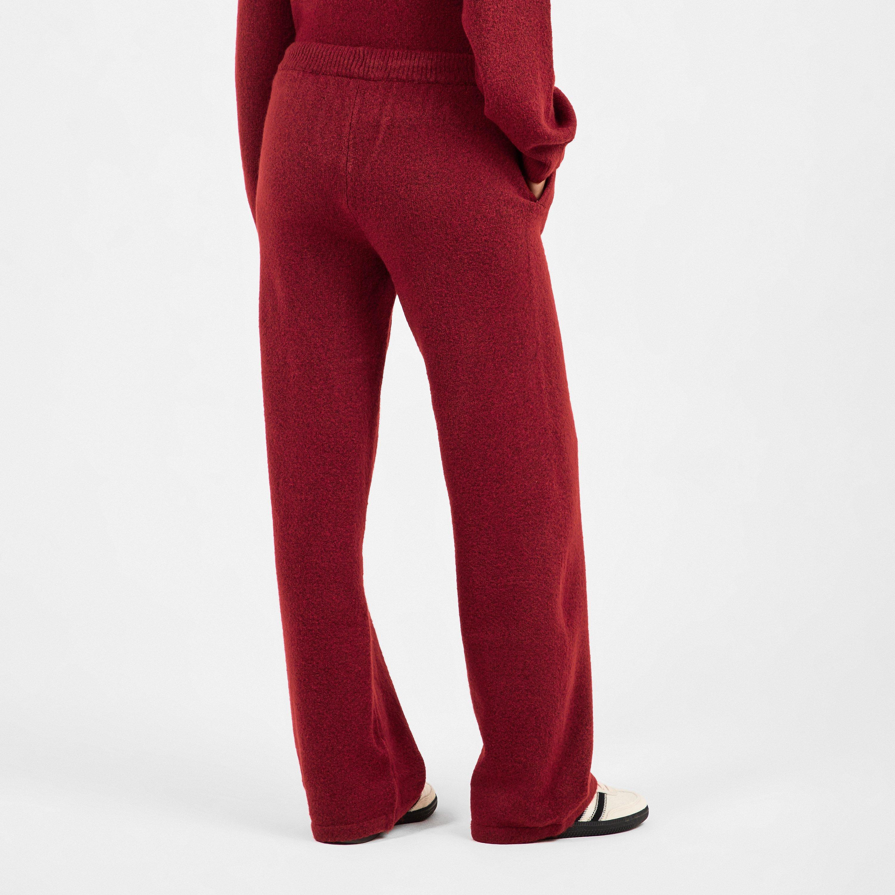 Burgundy - The Couture Club - Women's CTRE Jog Knitted Trousers - 4