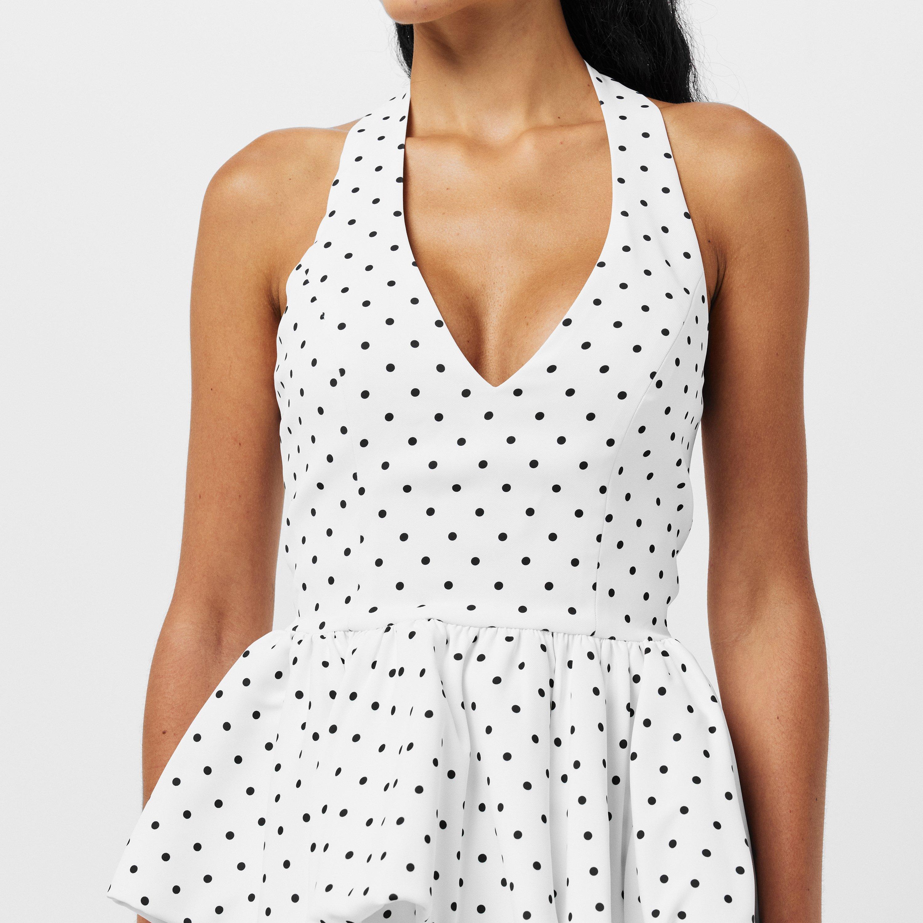 White Polka - Odd Muse - The Ultimate Muse Polka Dot Peplum Top - 5