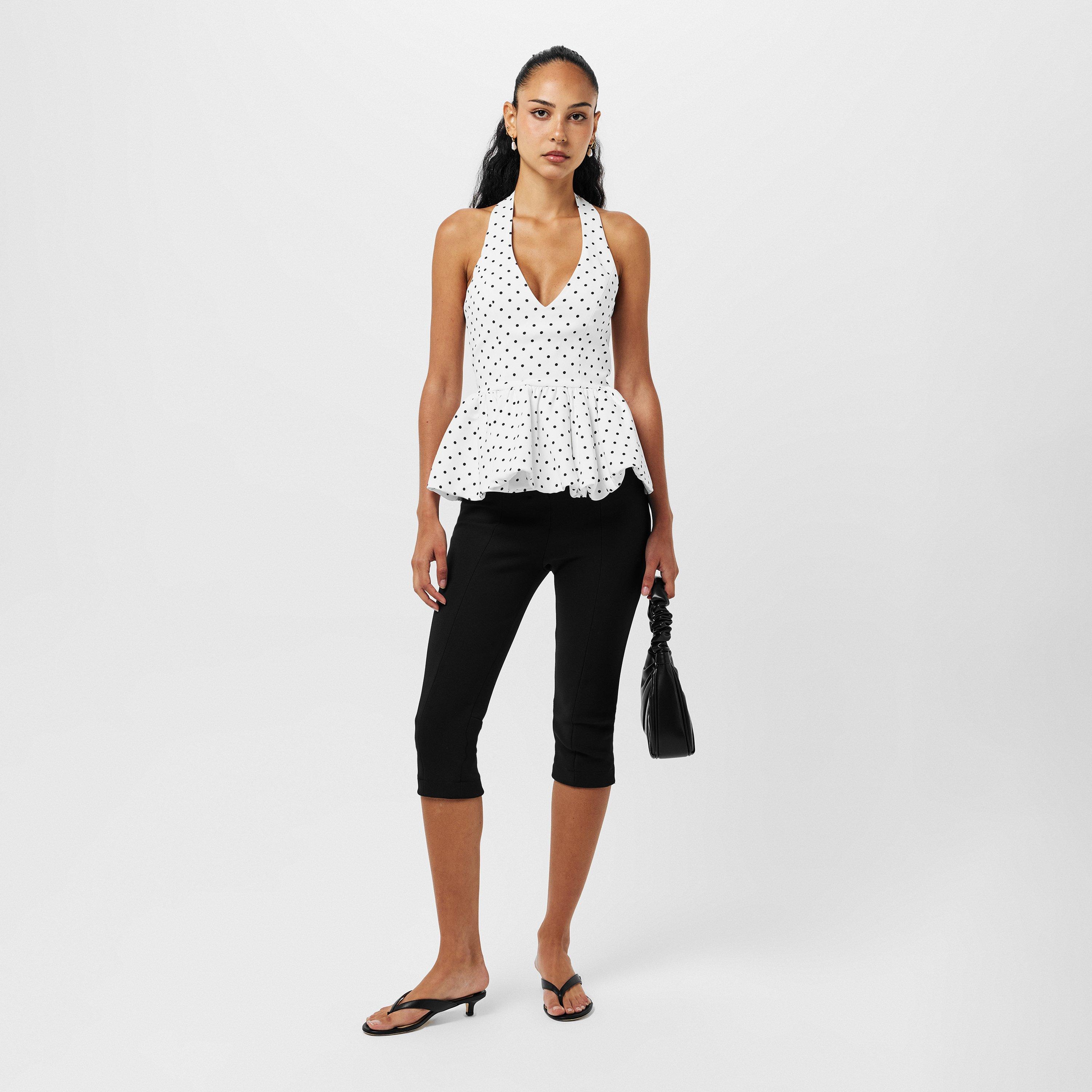 White Polka - Odd Muse - The Ultimate Muse Polka Dot Peplum Top - 6