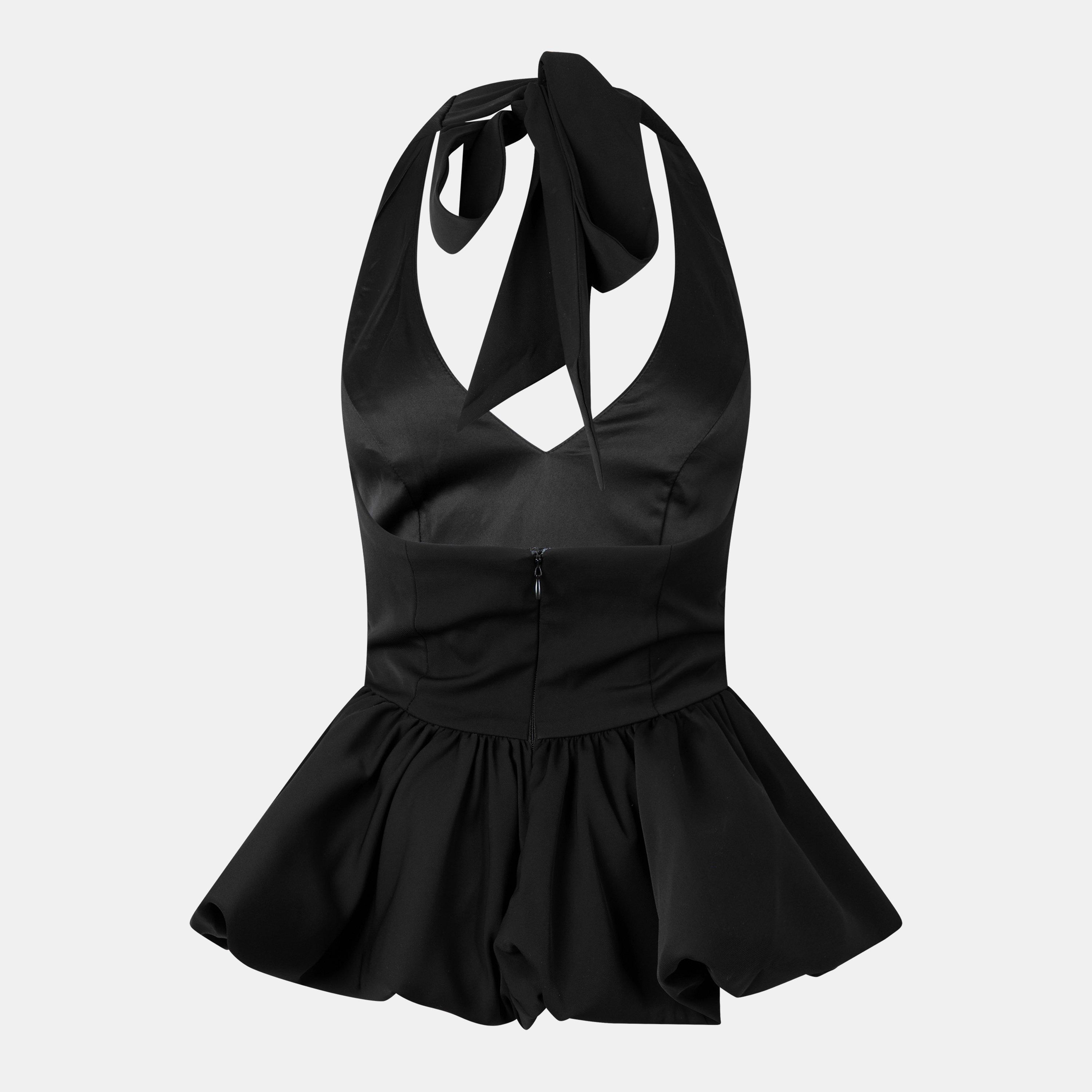 Black - Odd Muse - The Ultimate Muse Polka Dot Peplum Top - 2