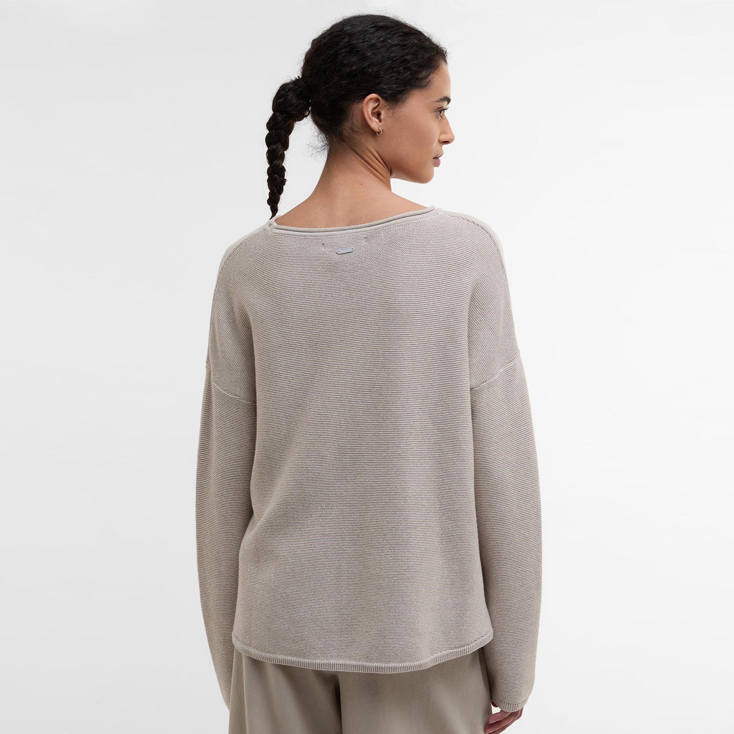 Light Sand - Barbour - Women's Marine Crew Neck Jumper - 3