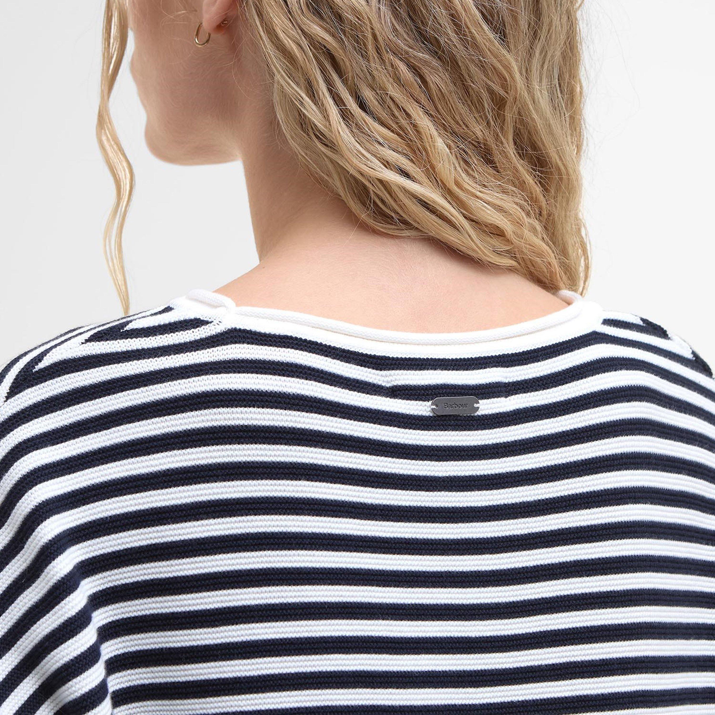 Navy Stripe - Barbour - Women's Crew Neck Jumper - 4