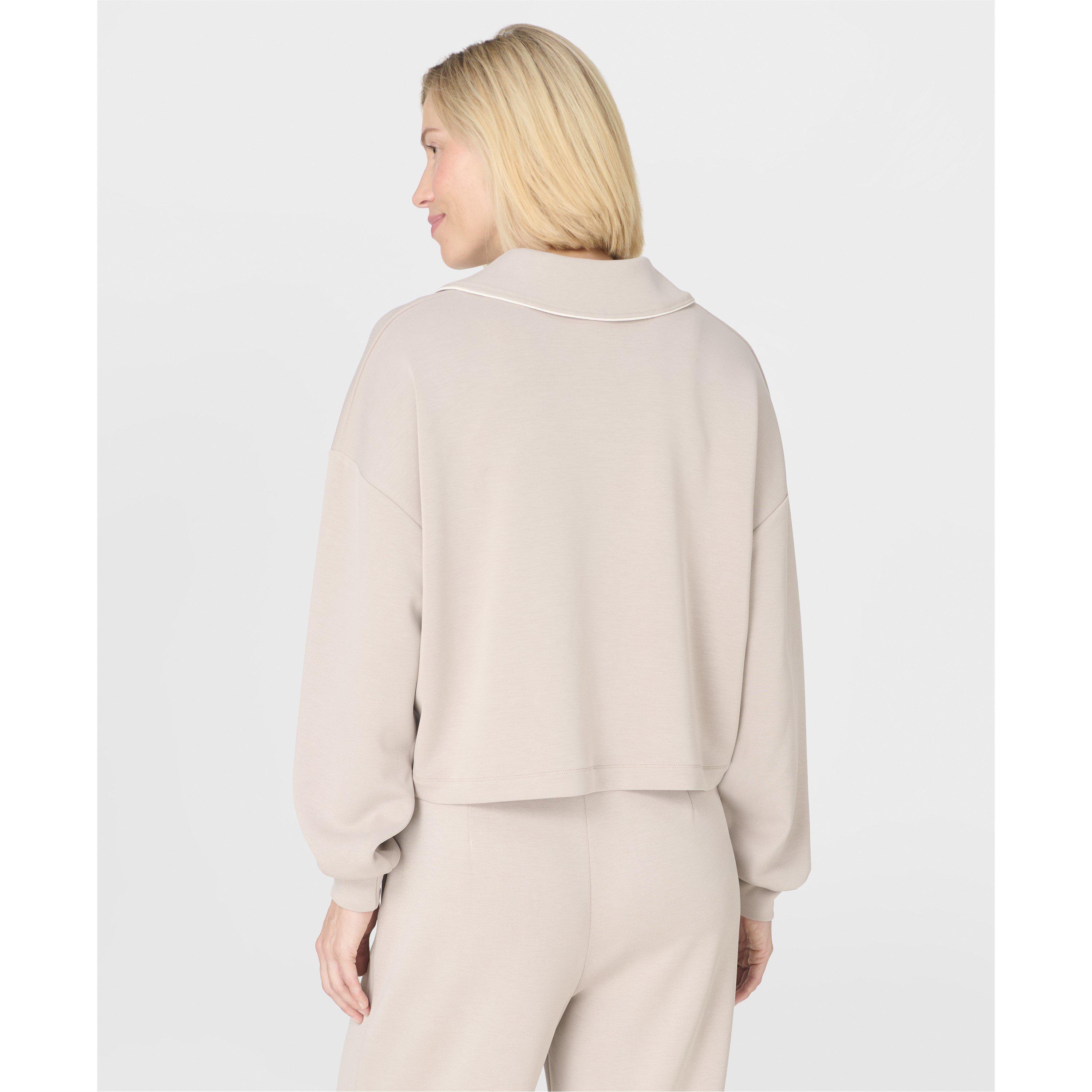 mushroom beige - Sweaty Betty - Women's Sand Henley Cropped Sweatshirt - 2