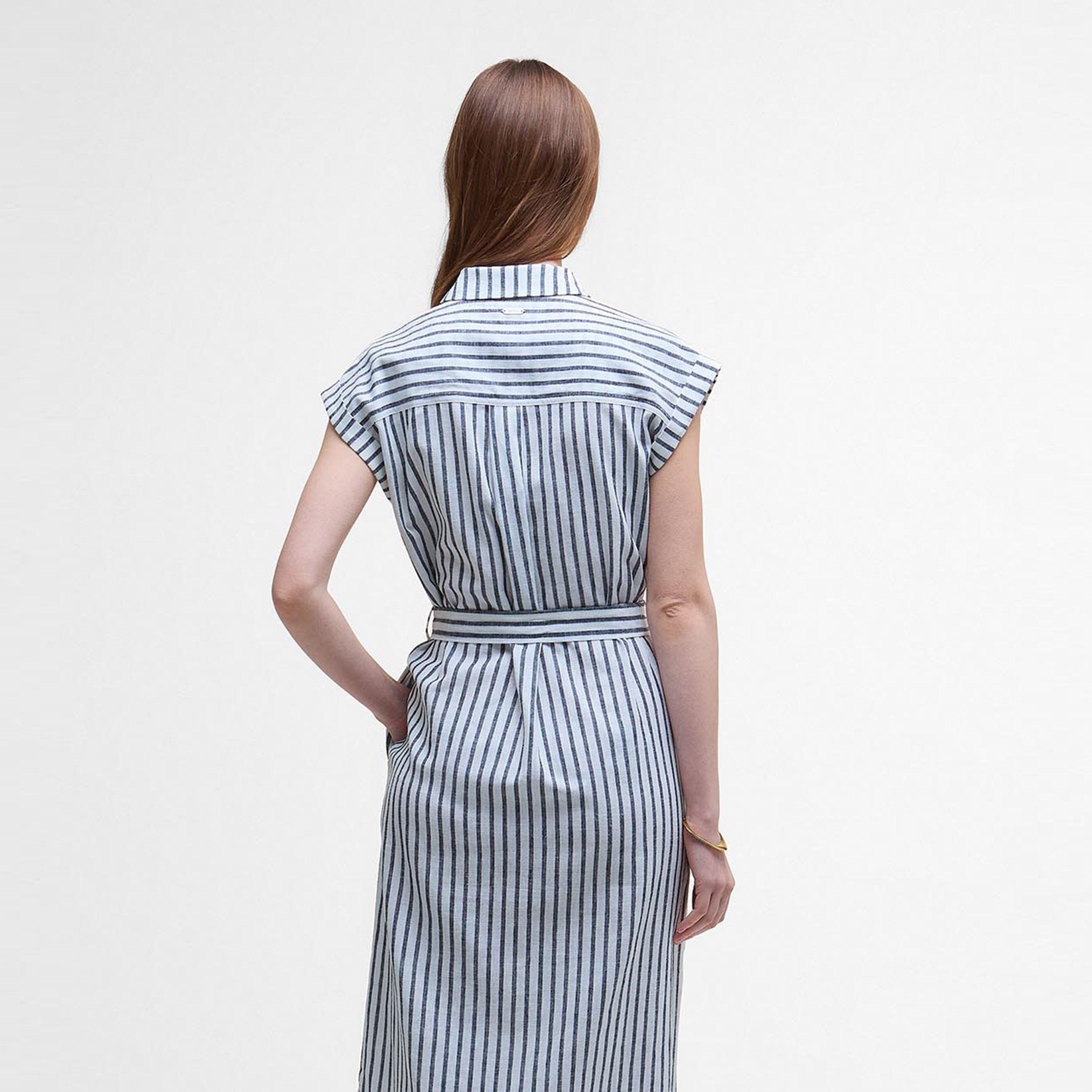 Navy/White Str - Barbour - Women's B.Li Abby Shirt Dress - 3