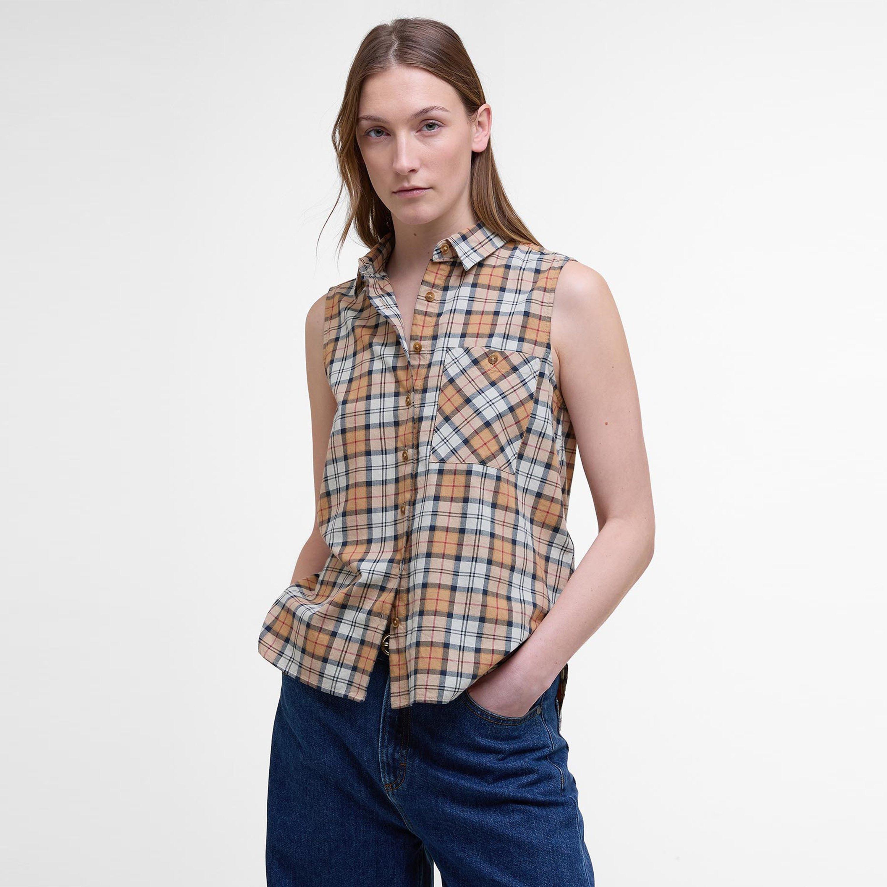 Hessian Tartan - Barbour - Women's Bredon Sleeveless Shirt - 2