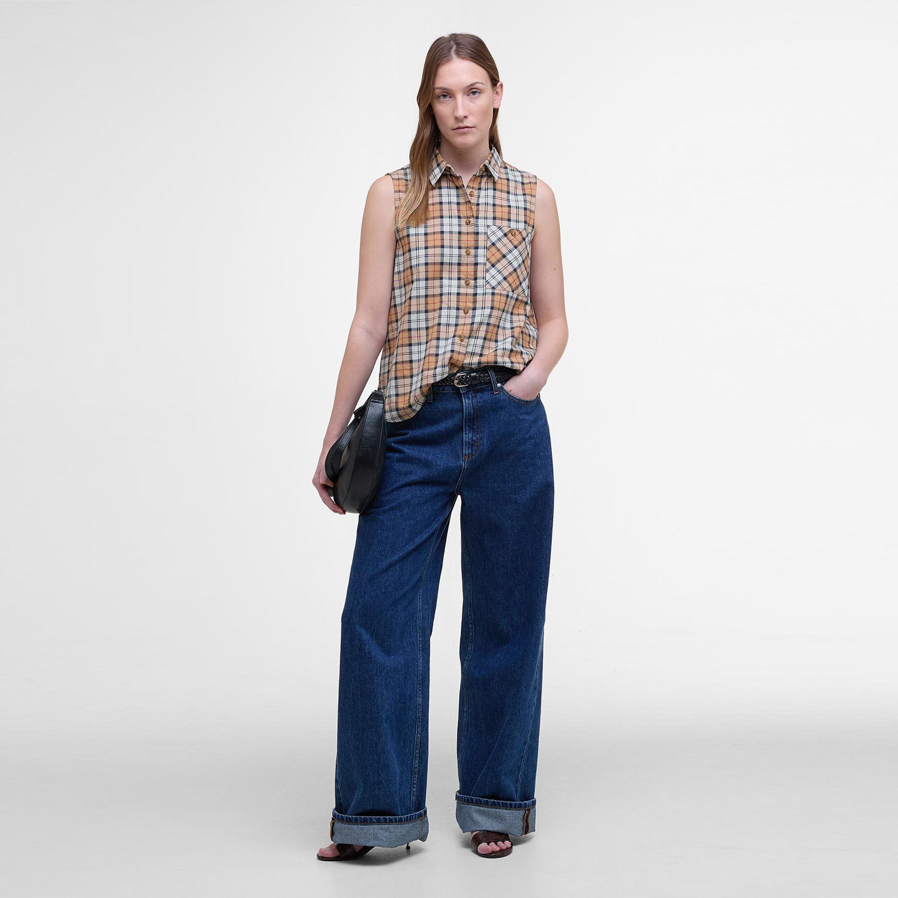 Hessian Tartan - Barbour - Women's Bredon Sleeveless Shirt - 5