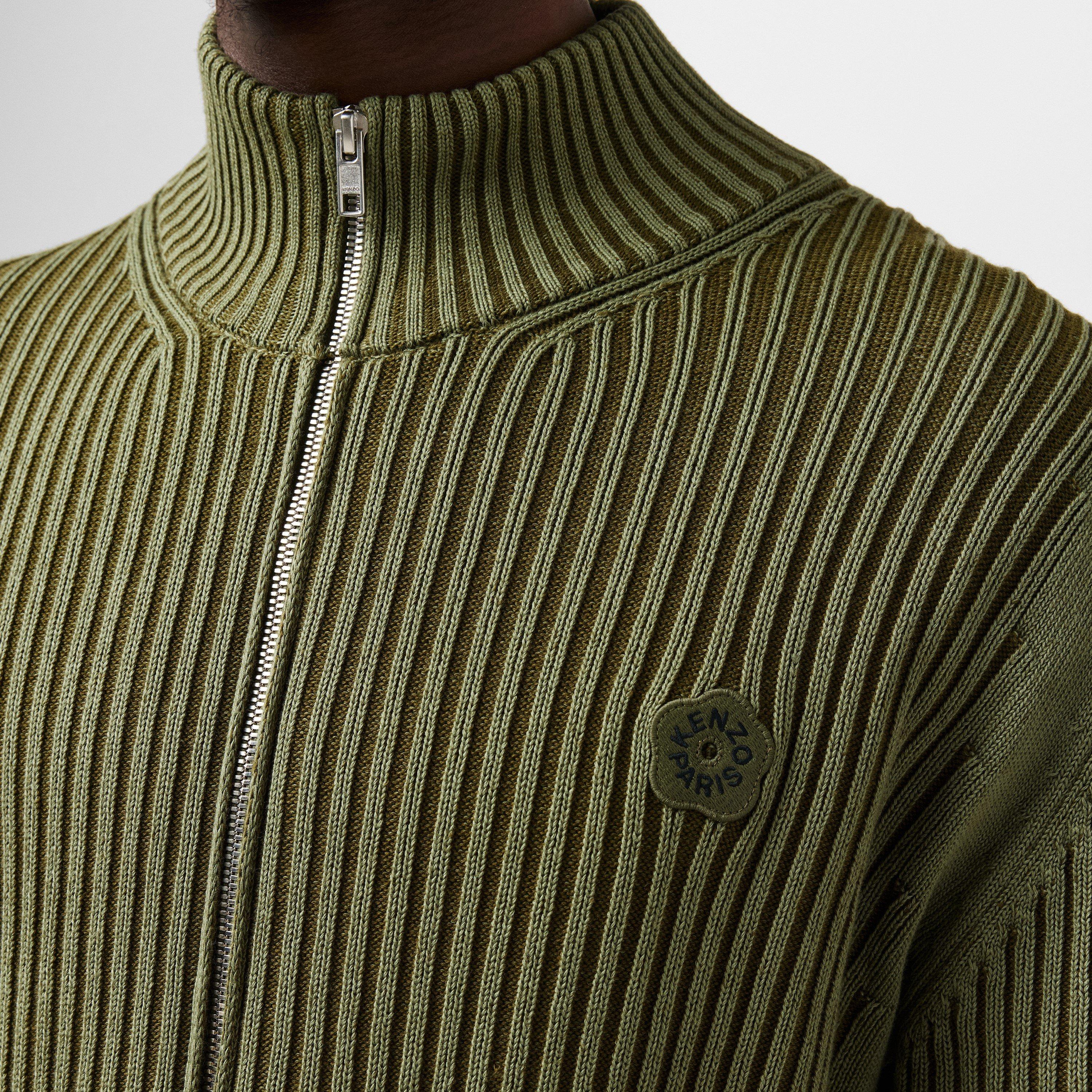 Khaki - Kenzo - Boke Flower Zipped Cardigan - 5