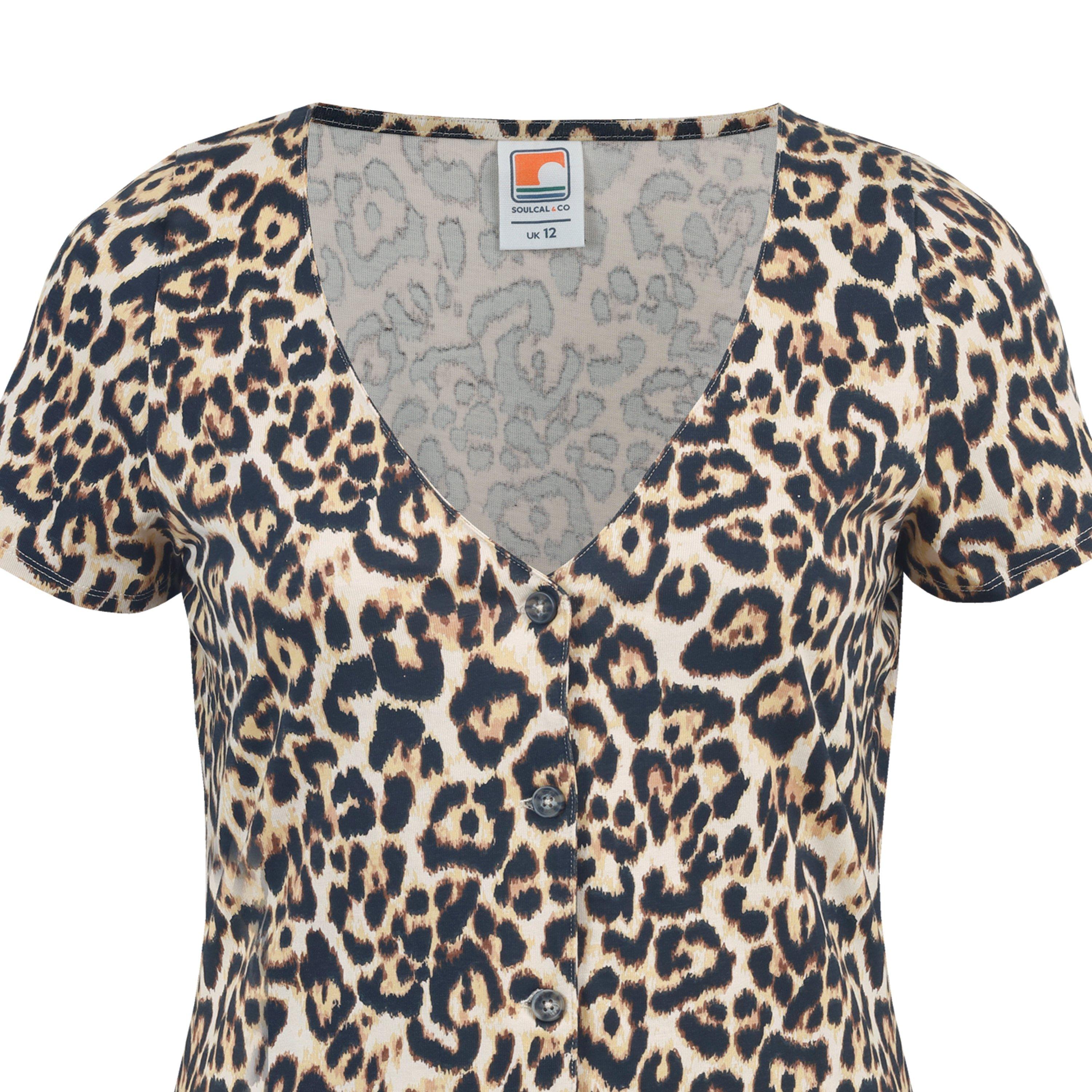 Stampa Leopardata - SoulCal - Button-Up Mini Dress - 4