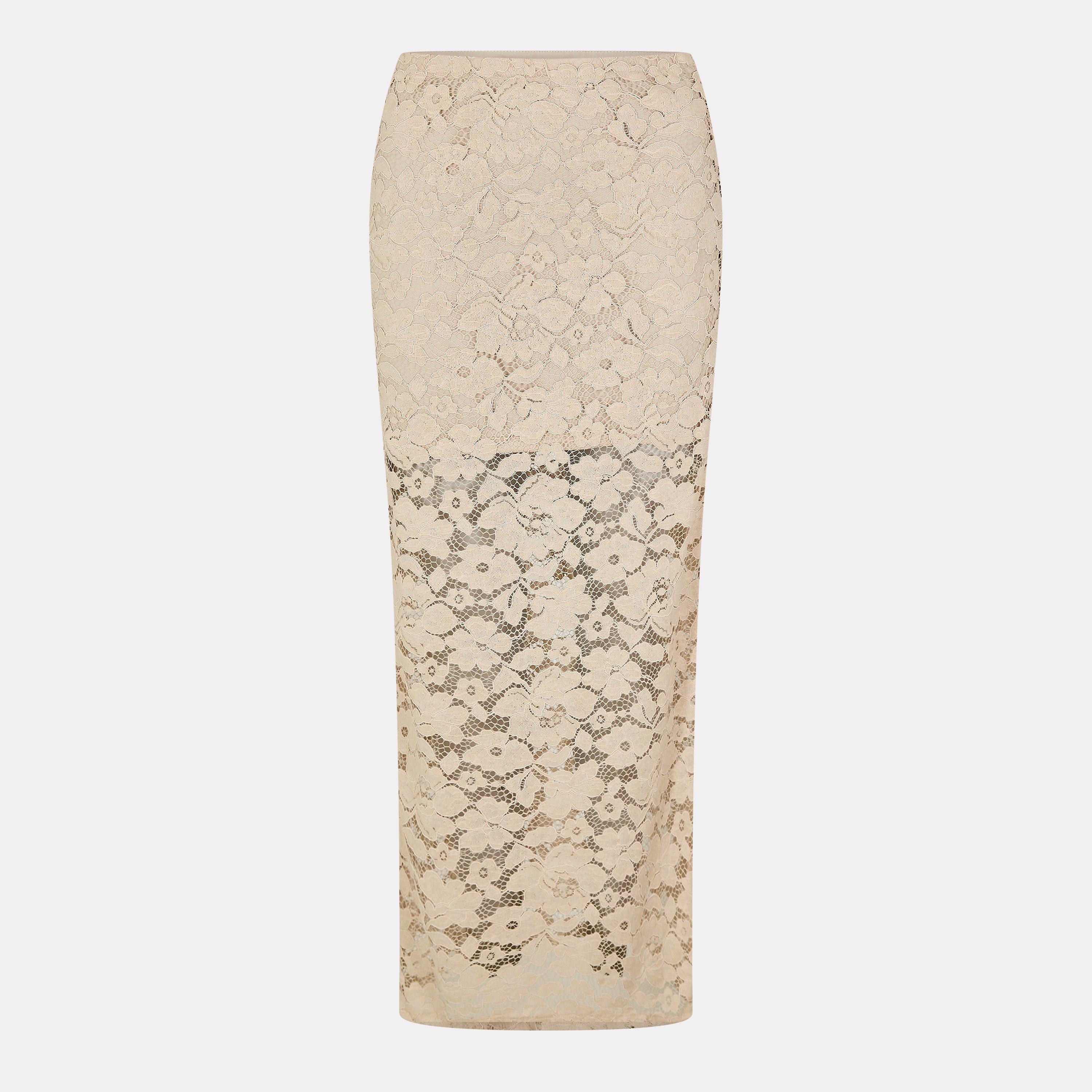 BEIGE - 4th and Reckless - Women's Elijah Mid-Length Slip Skirt - 1