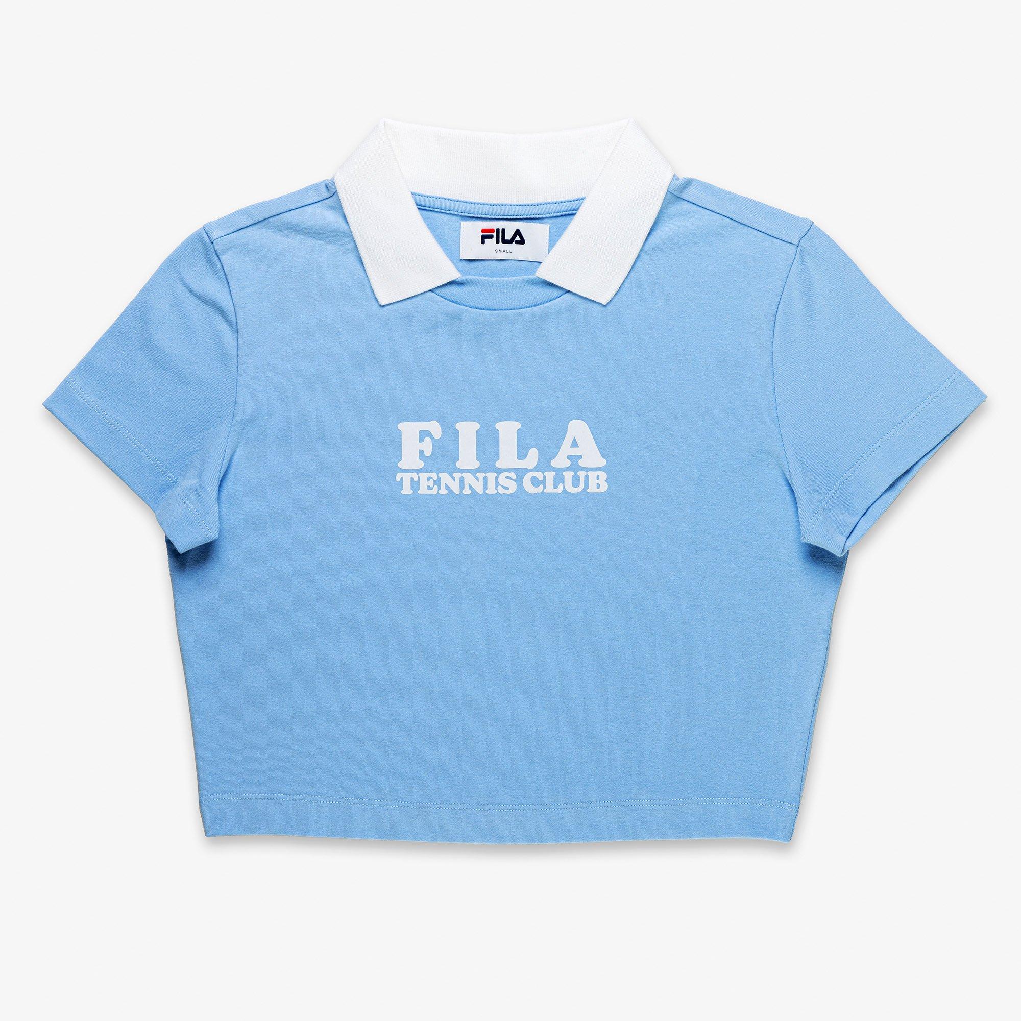 PALE BLUE - Fila - Tennis Club Crop Top Womens - 1