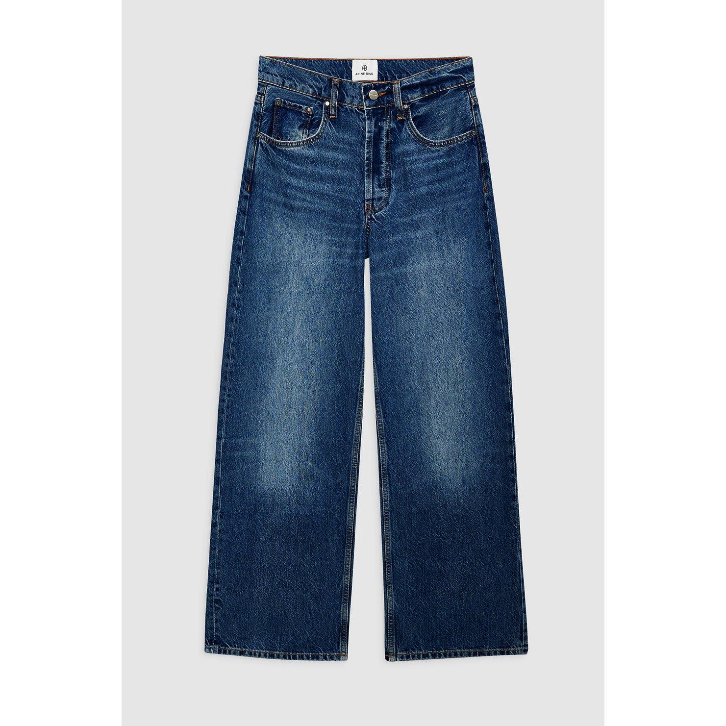 BLUE - Anine Bing - Women's Manon High Rise Wide Leg Jeans - 1