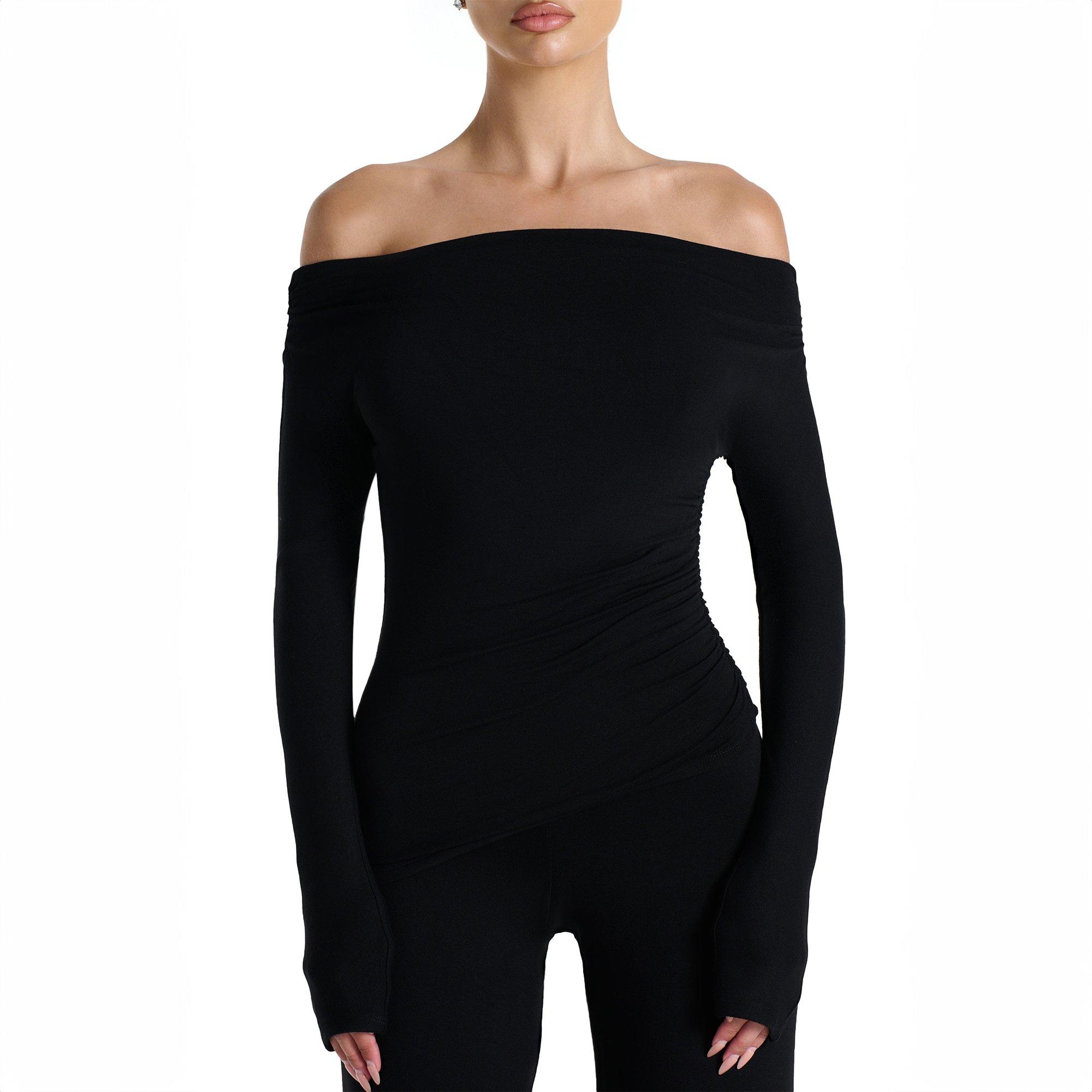 Black - Naked Wardrobe - Naked W Asymmetric T Ld64 - 1