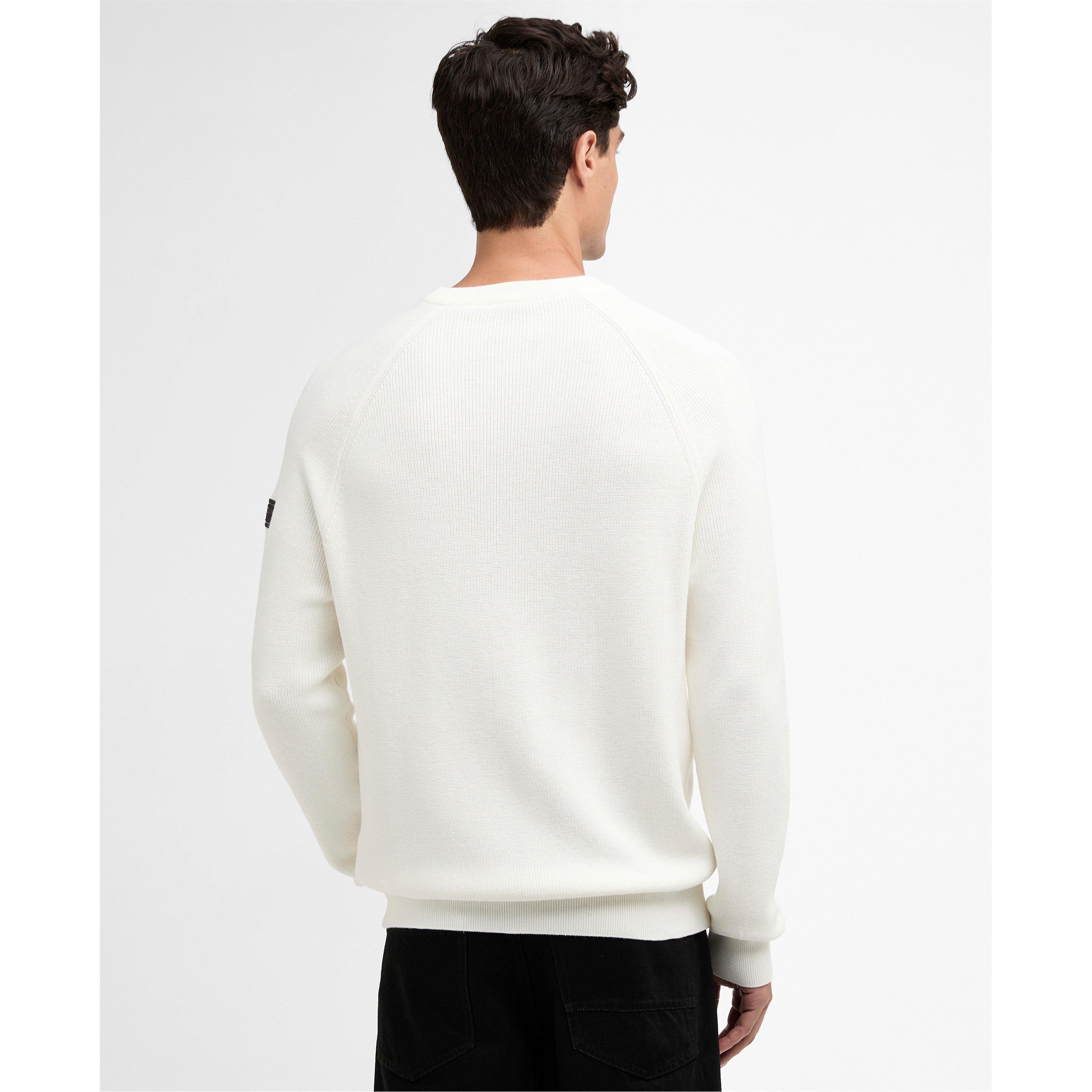 Whsper Wht WH32 - Barbour International - Mens Monmouth Crew Neck Jumper - 3