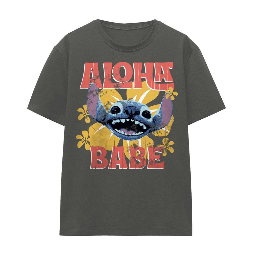 Charcoal - Disney - Stitch Movie Aloha Babe Classic T-Shirt Charcoal - 4