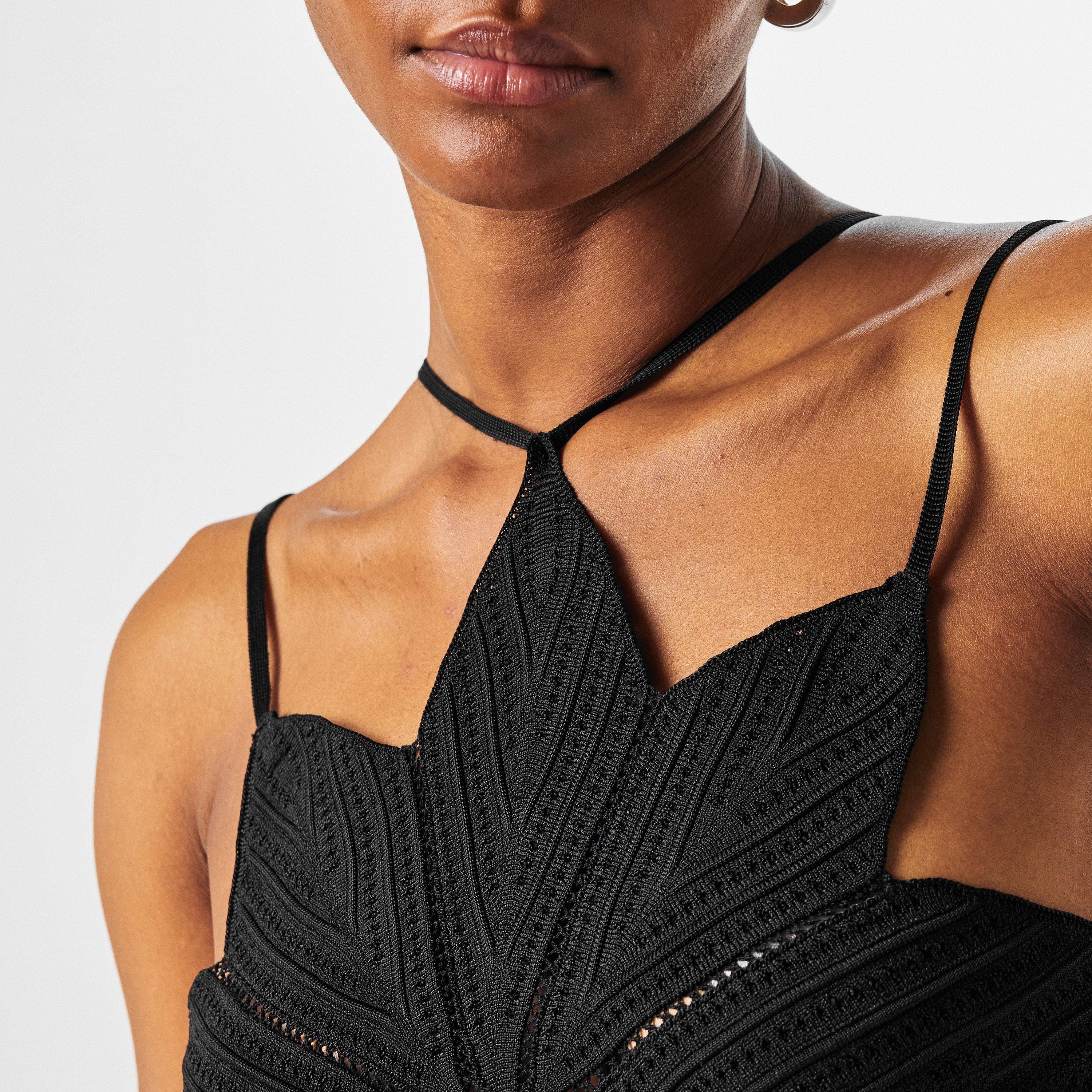 Black - GIVENCHY - Silk Knit Star Dress - 5