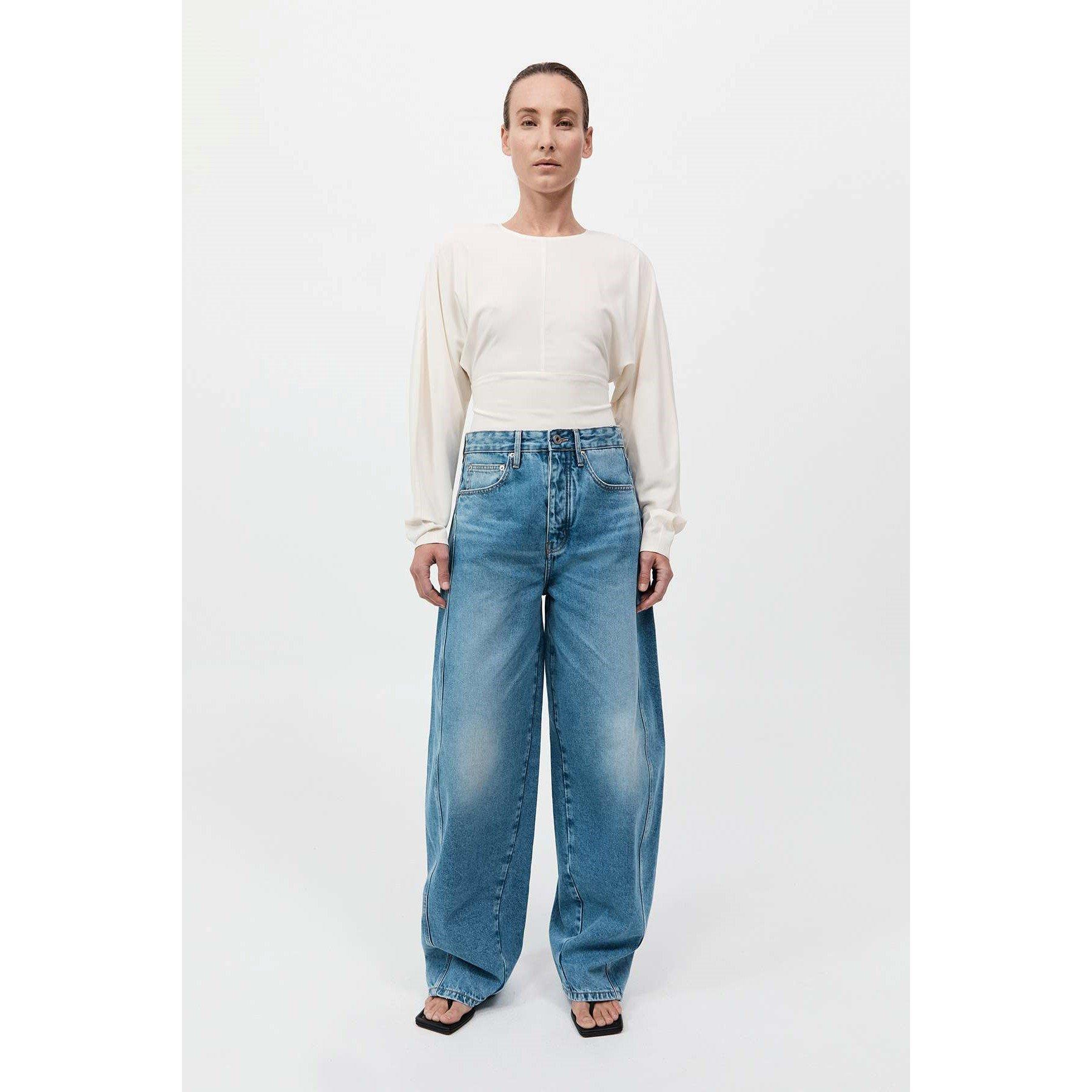 90s Blue - St. Agni - Women's Balloon Wide Leg Jeans - 2