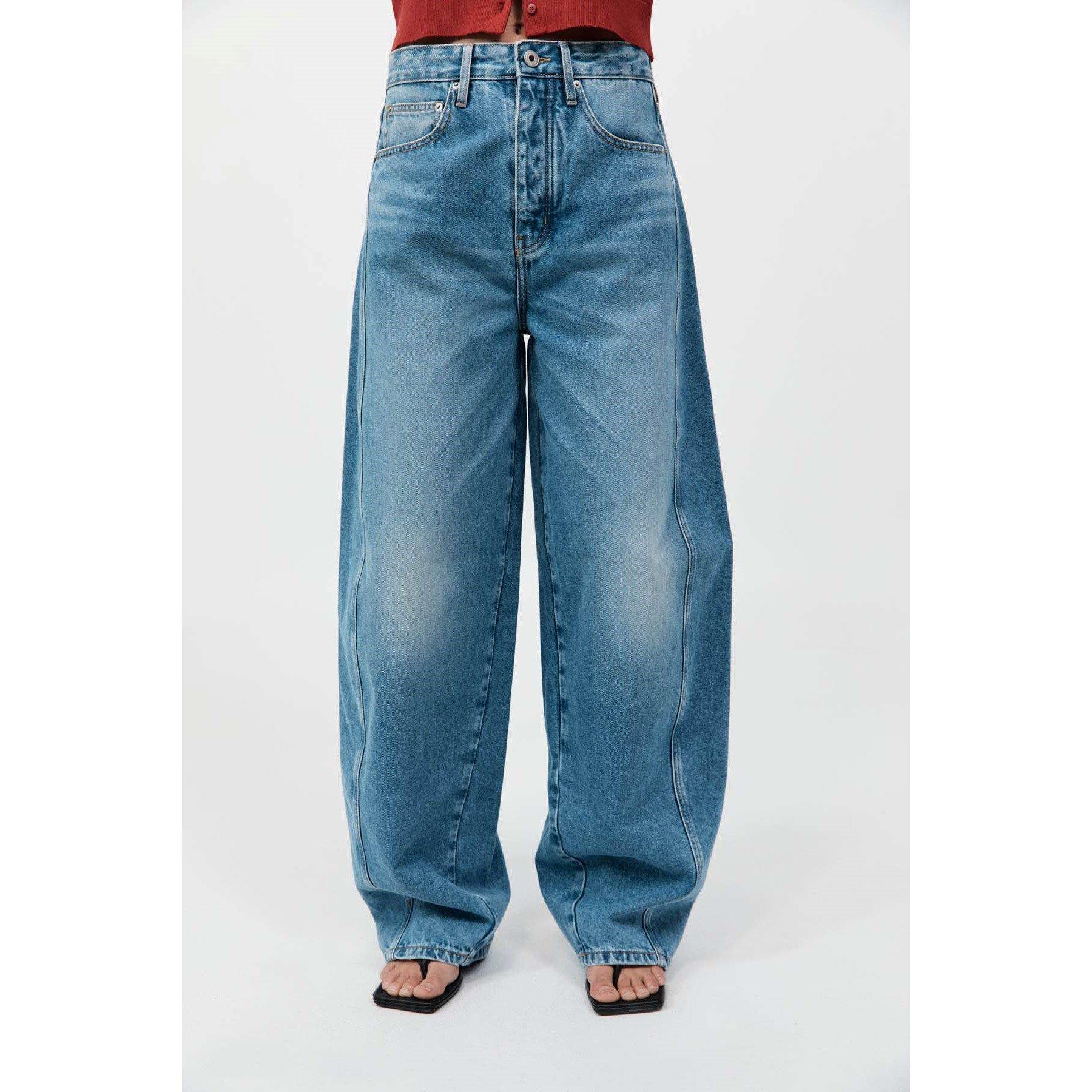 90s Blue - St. Agni - Women's Balloon Wide Leg Jeans - 3