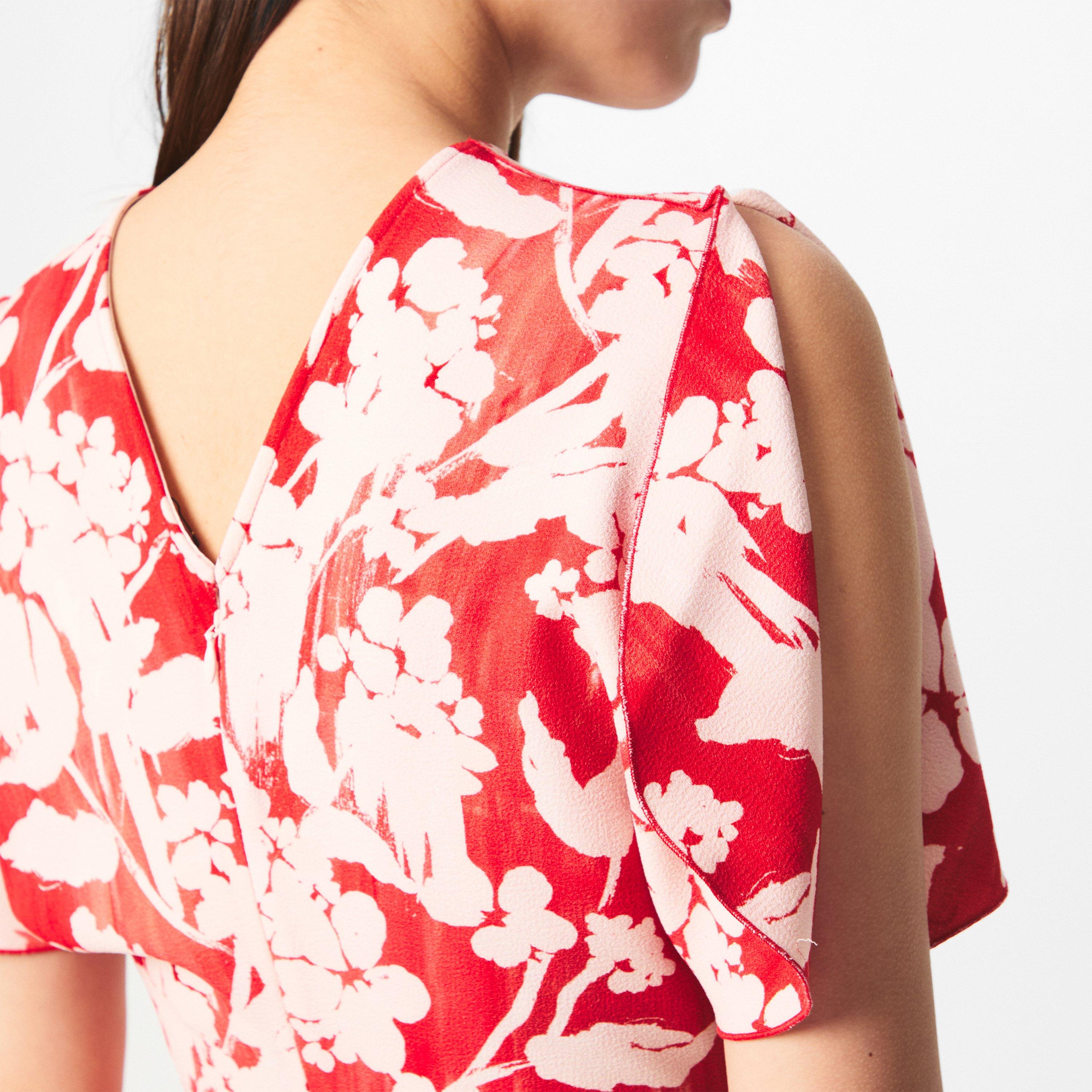 CHILLI / BLUSH - Victoria Beckham - Gathered Midi Dress - 5