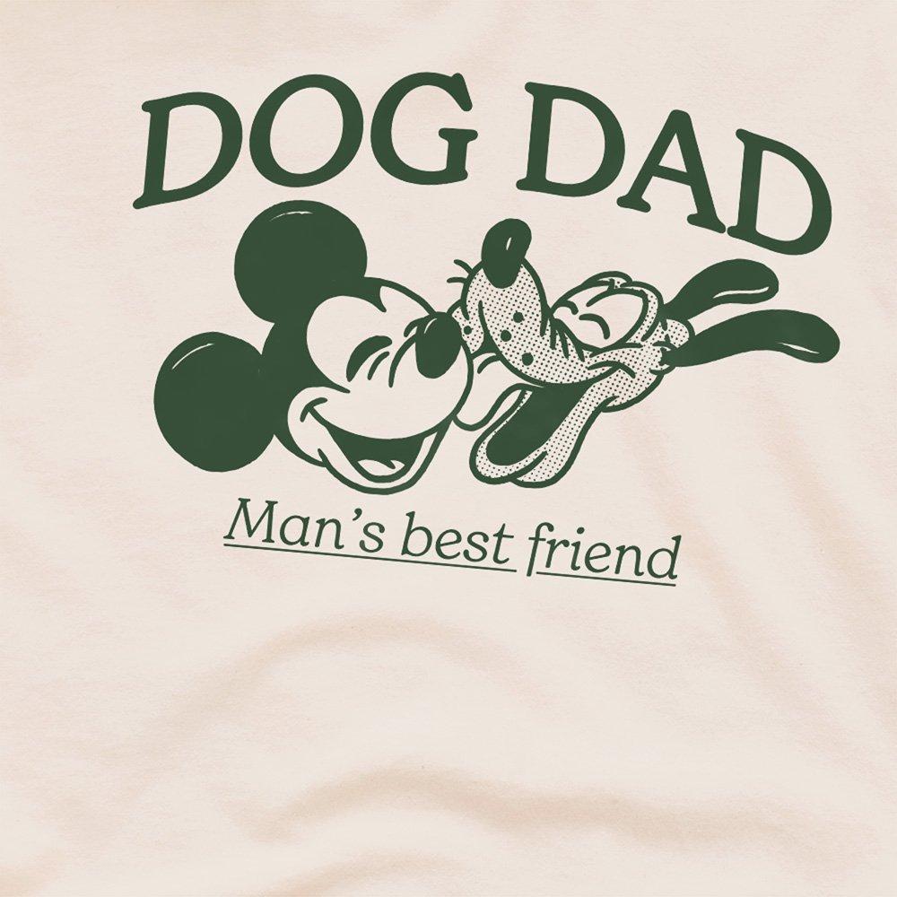 Beige - Disney - Mickey Mouse And Pluto Dog Dad T-Shirt Natural - 2