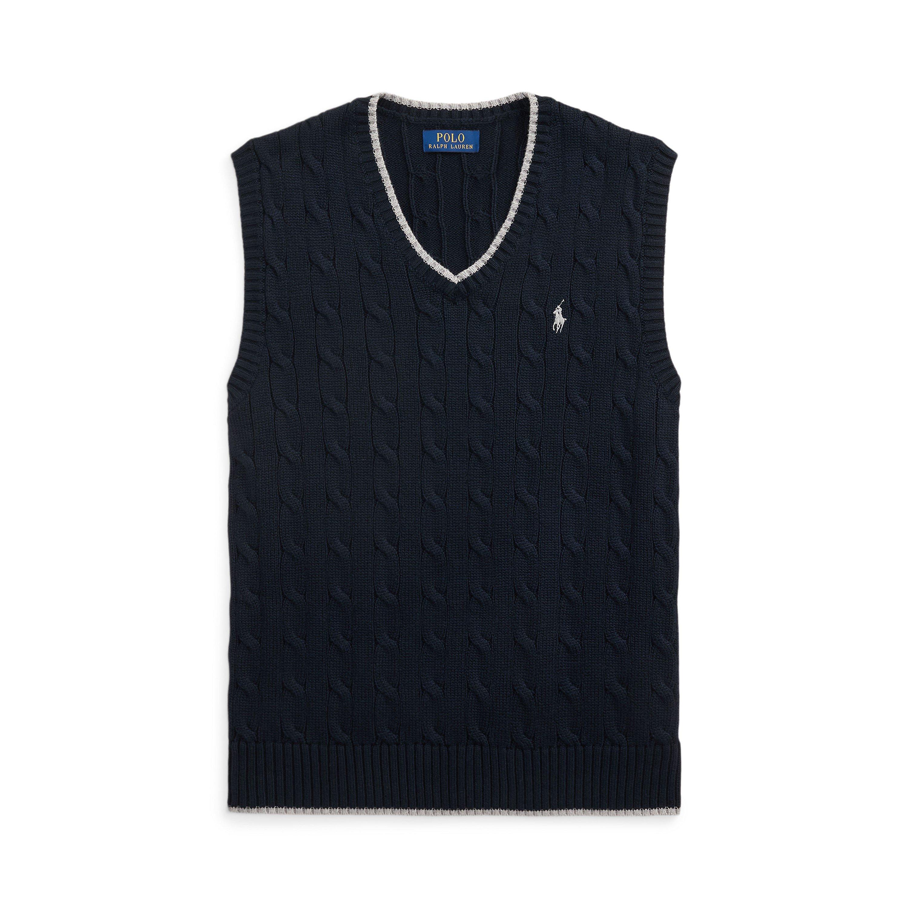 Polo Ralph Lauren Men's Hunter Navy Cable Knit Sweater Vest - XL
