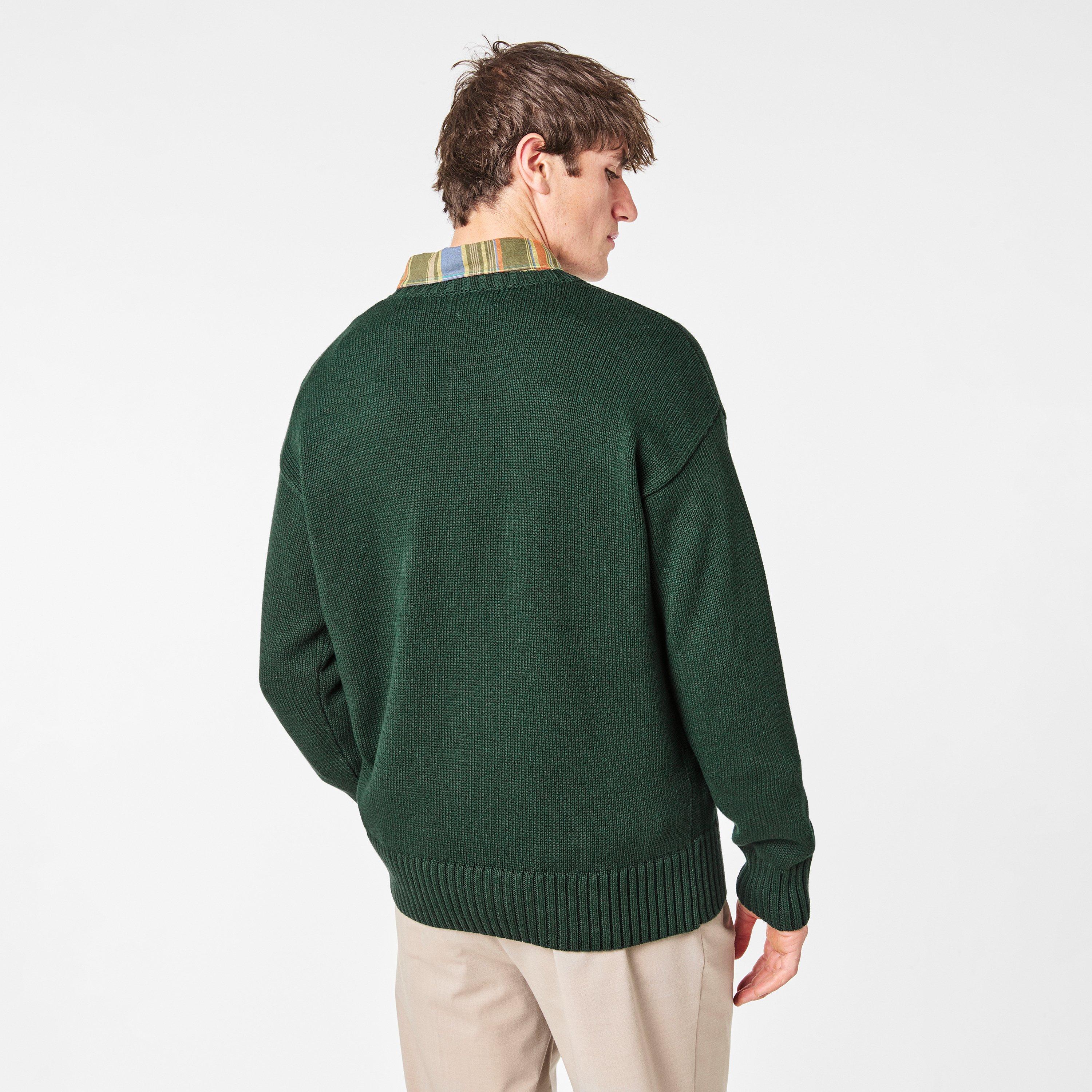 College Green - Polo Ralph Lauren - Men's Knitted Long-Sleeve Crew Neck Jumper - 4