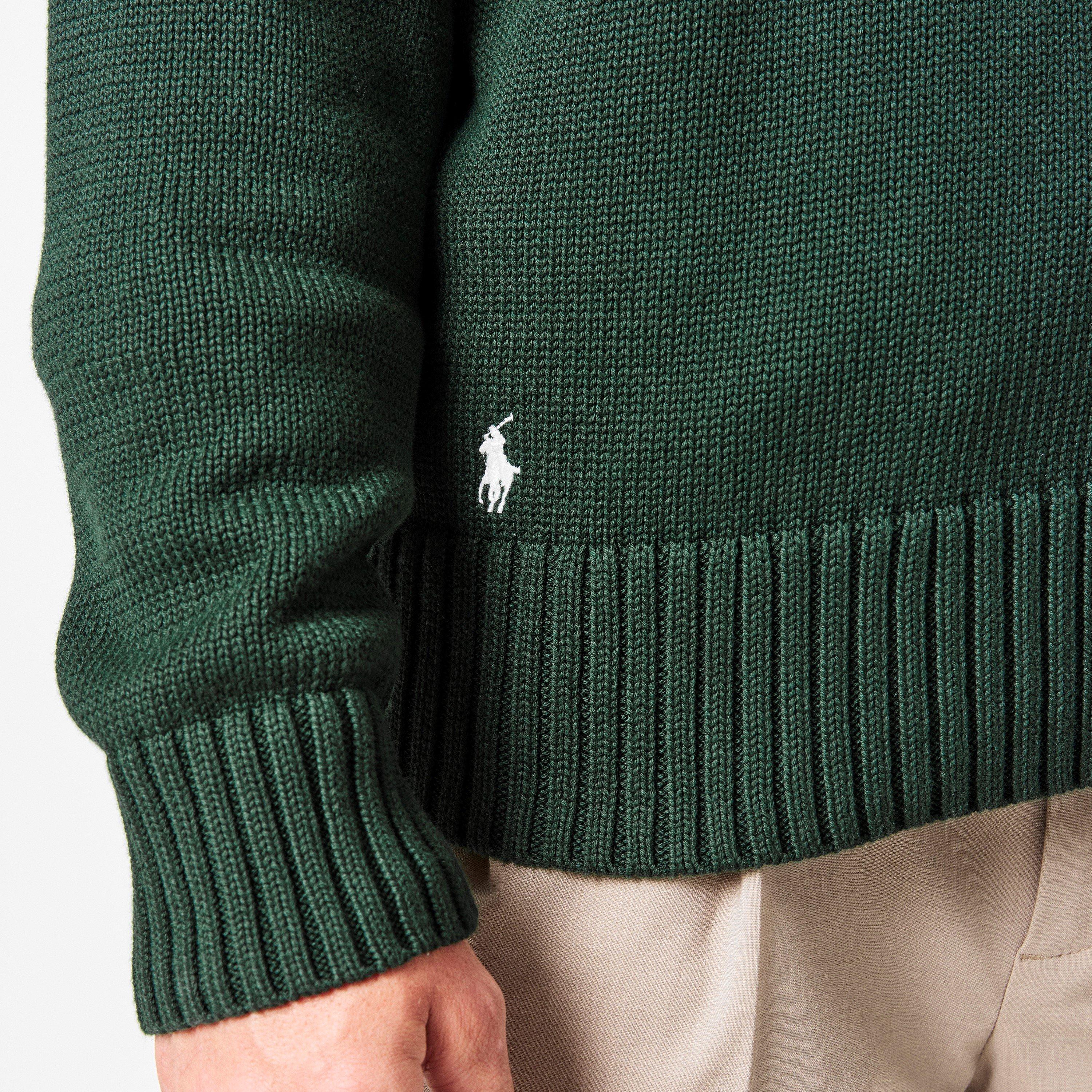 College Green - Polo Ralph Lauren - Men's Knitted Long-Sleeve Crew Neck Jumper - 5