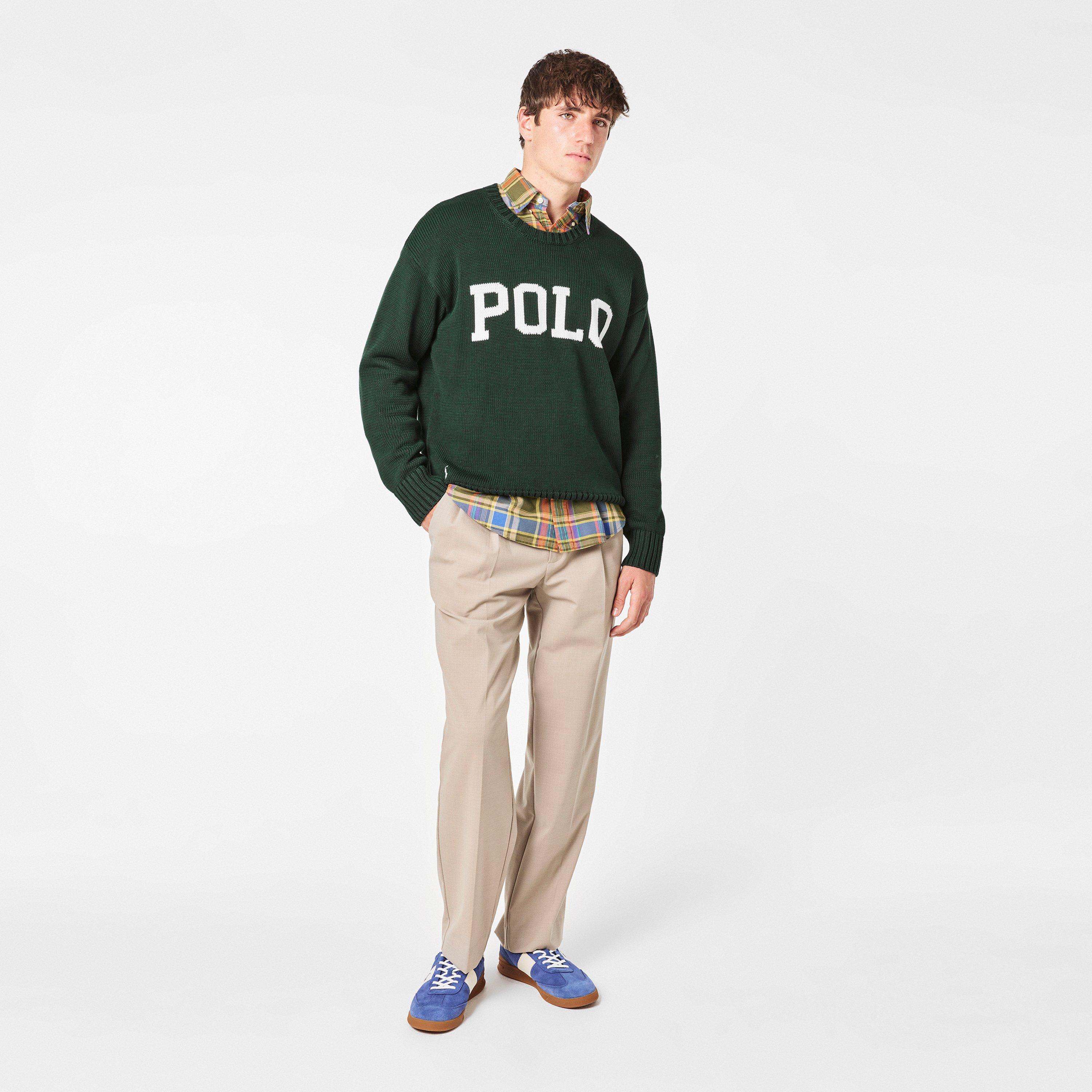 College Green - Polo Ralph Lauren - Men's Knitted Long-Sleeve Crew Neck Jumper - 6