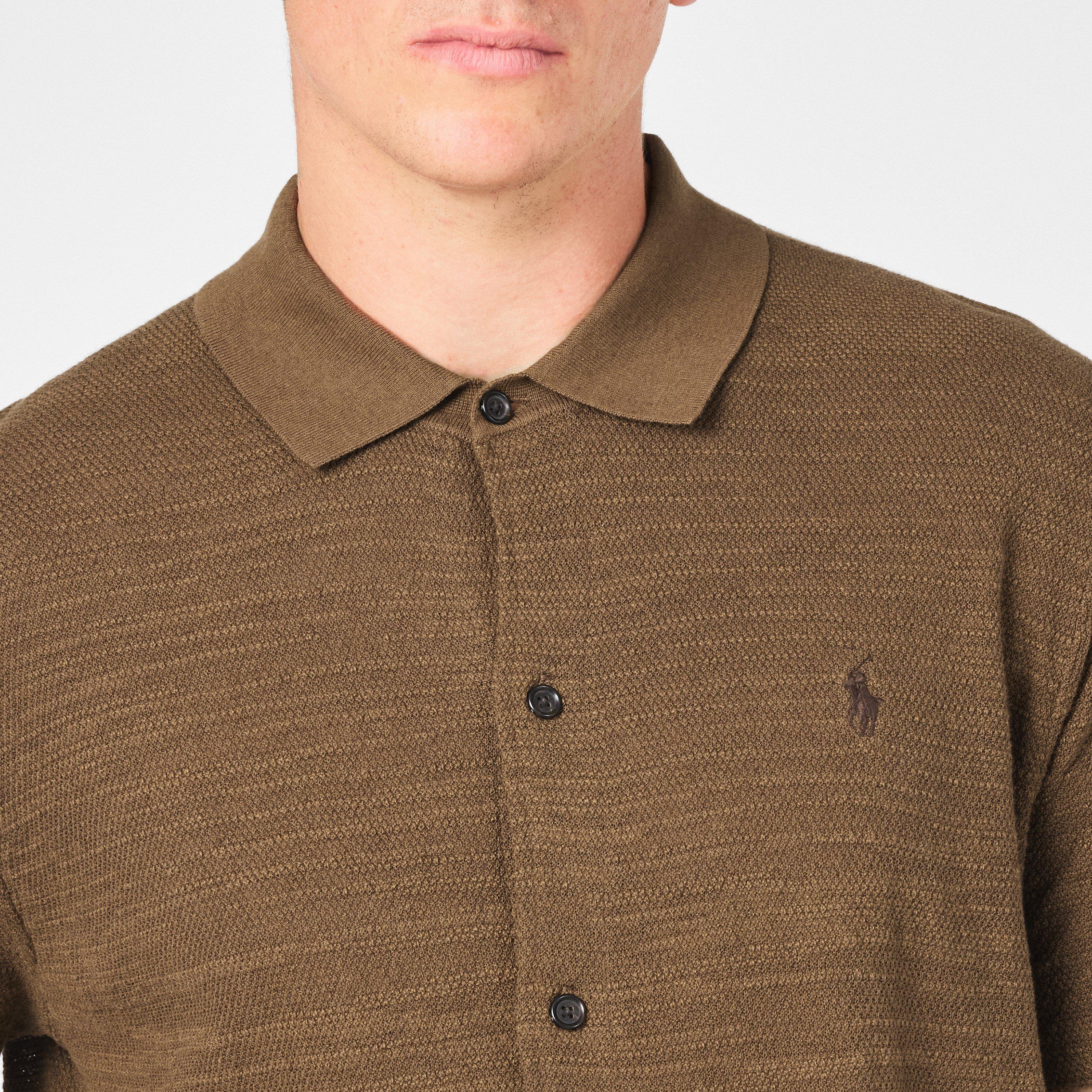 Fall Brown - Polo Ralph Lauren - Men's Short-Sleeve Knitted Top - 5